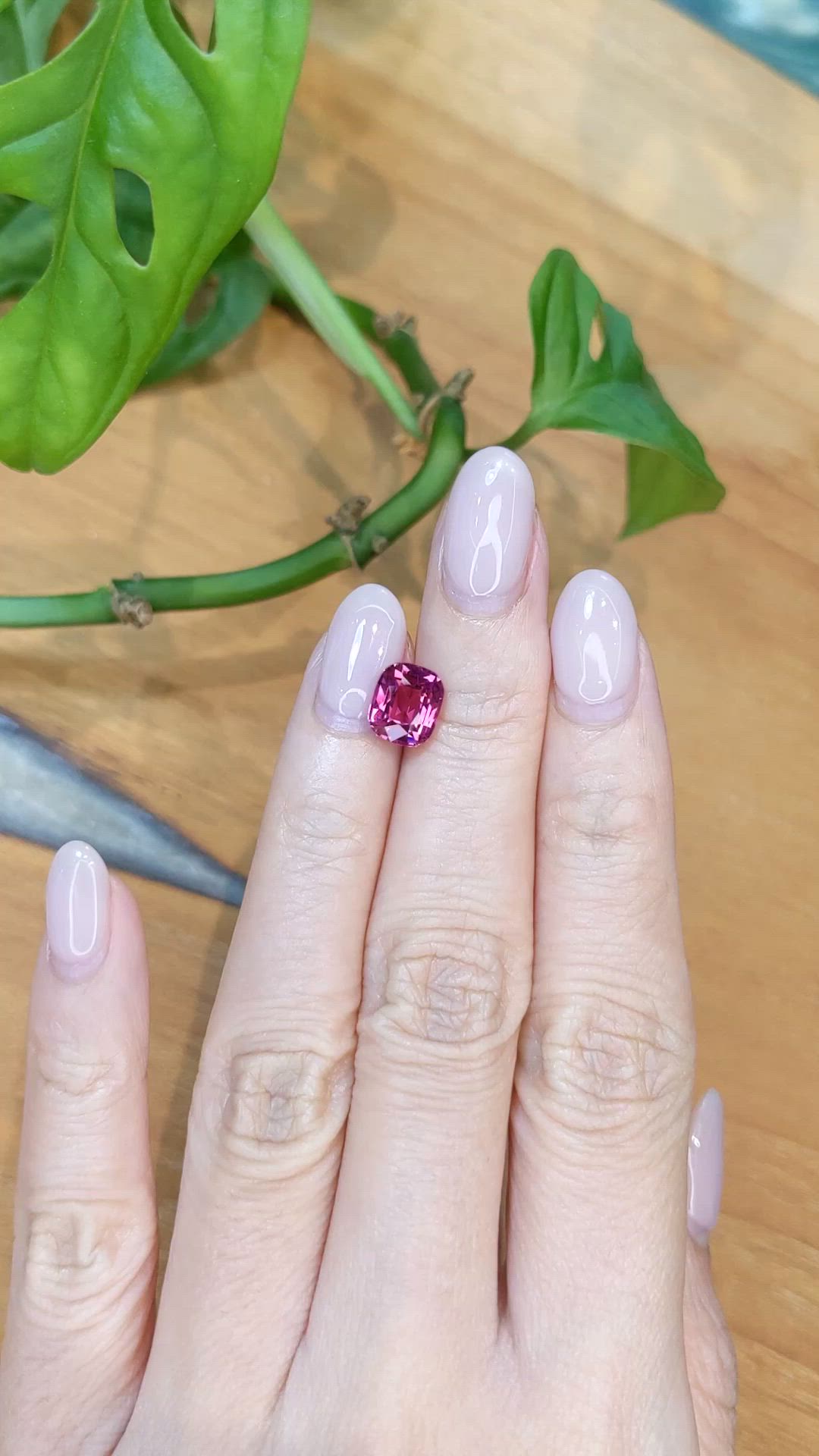2.80 Ct. Pinkish Purple Garnet from Tanzania Size Video