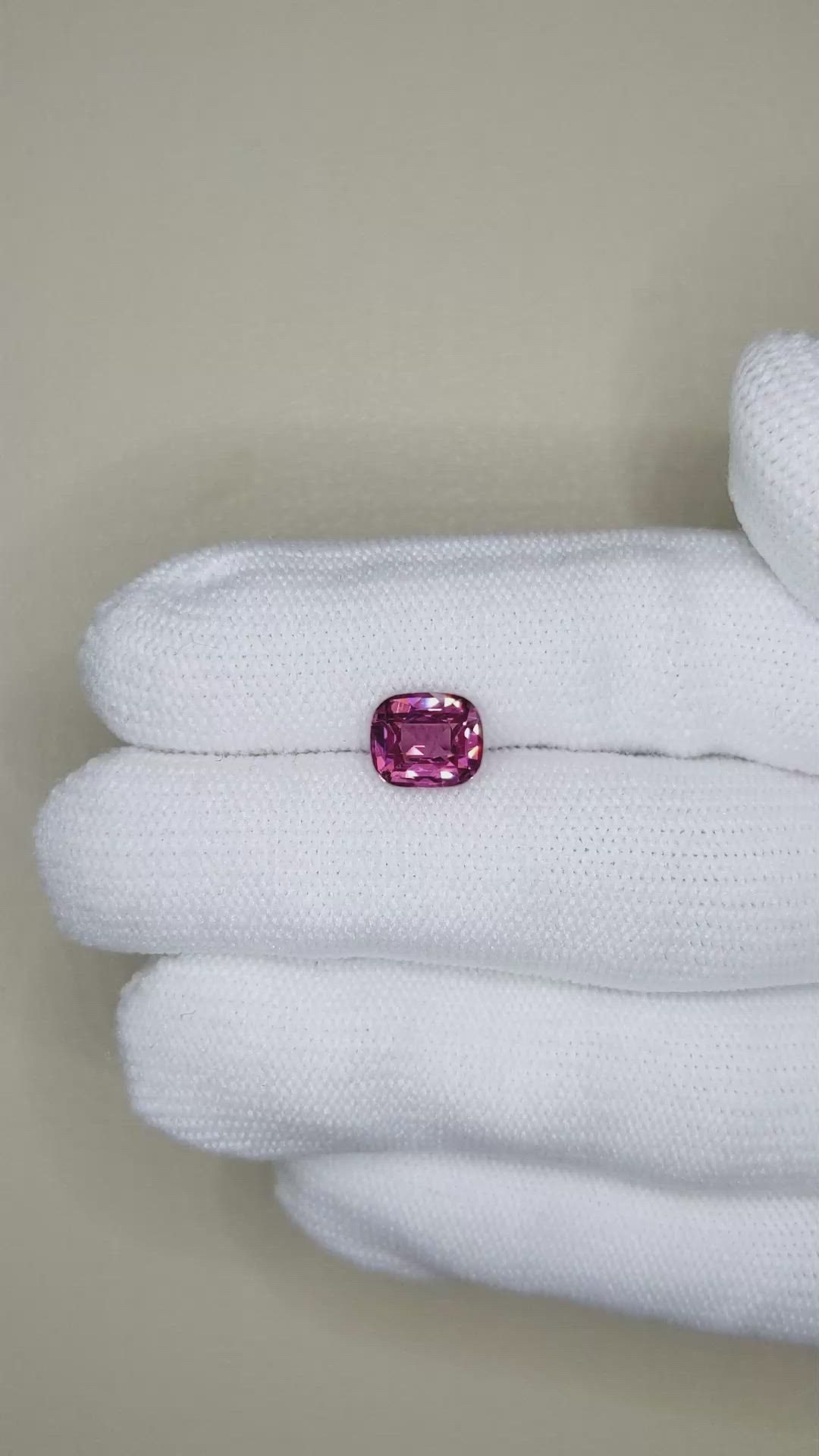 2.80 Ct. Pinkish Purple Garnet from Tanzania Size Video
