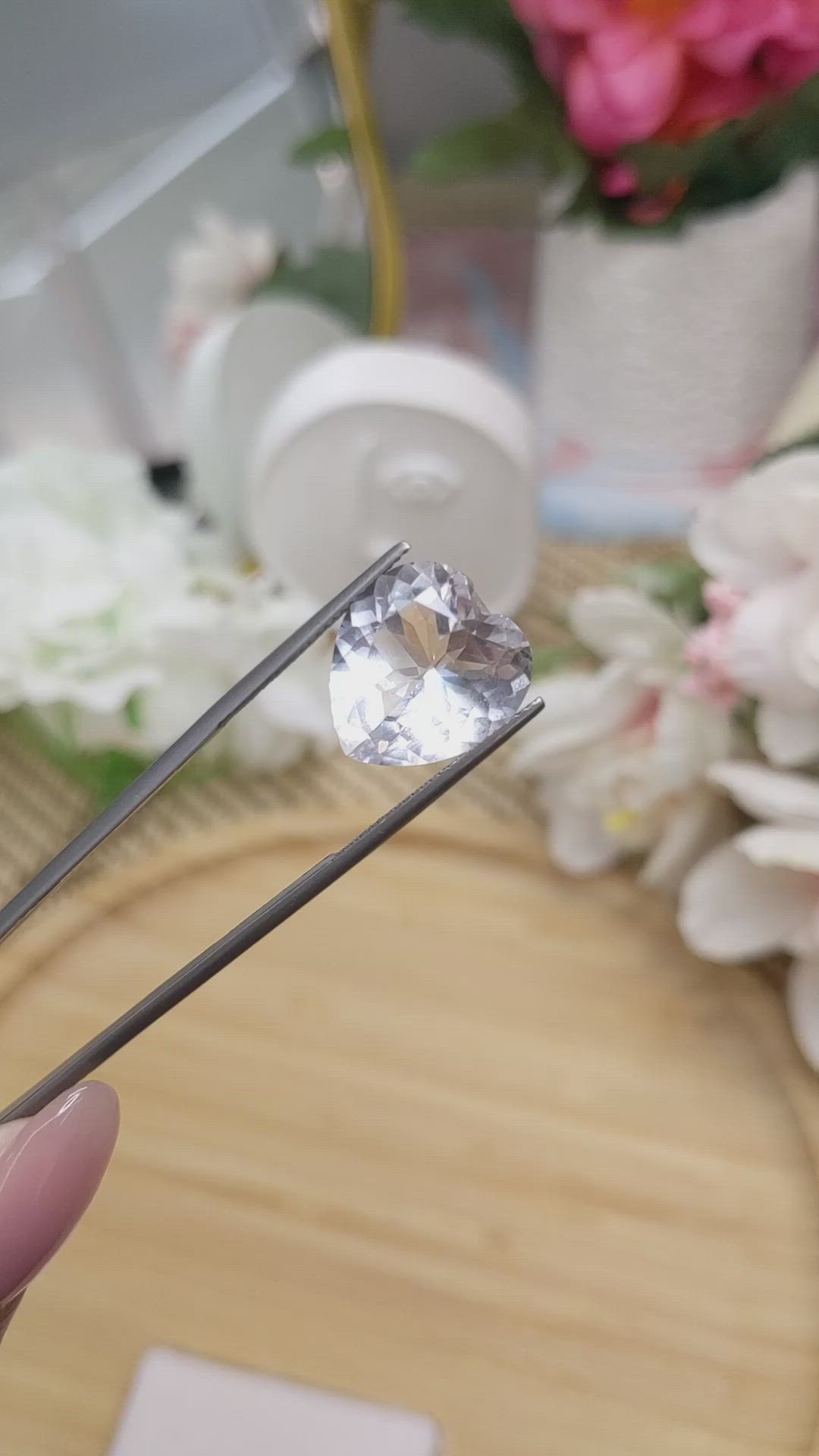 9.42 Ct. White Quartz from Brazil Size Video