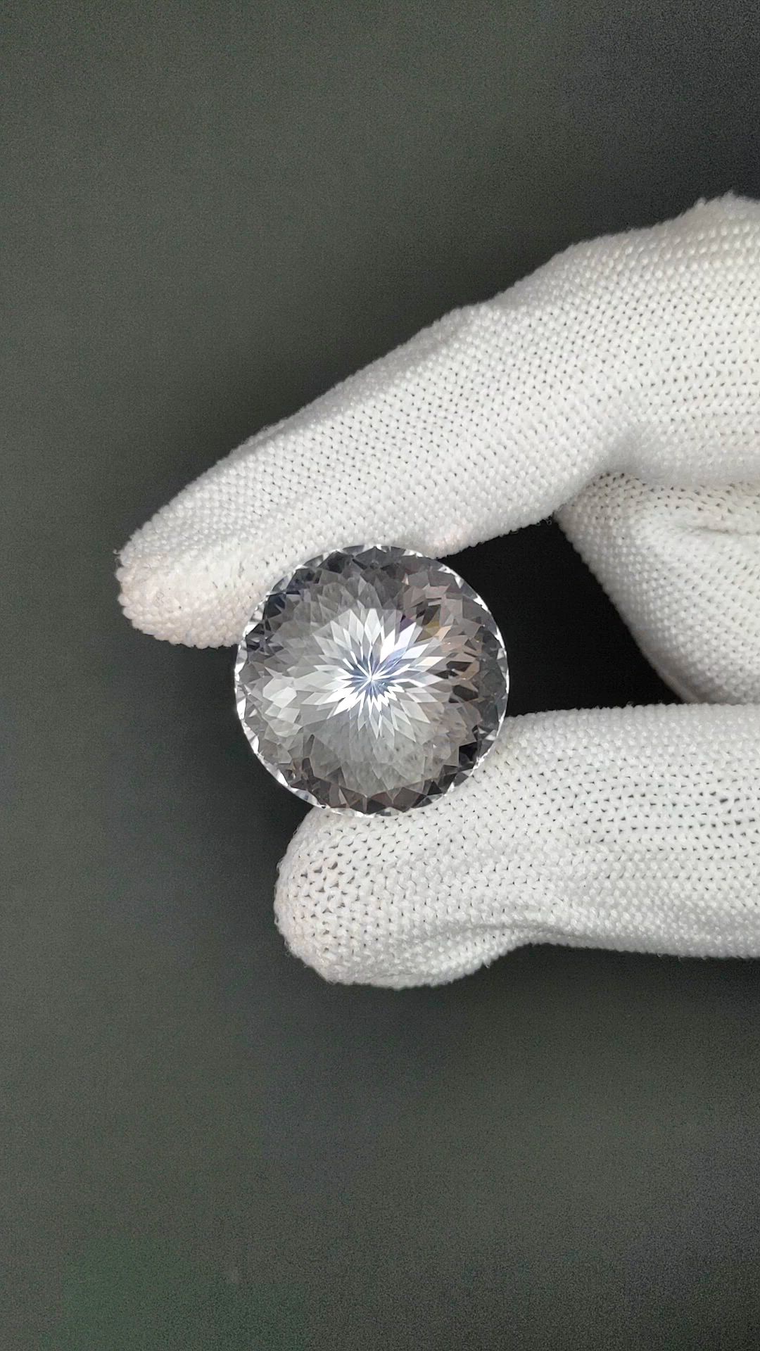 33.60 Ct. White Quartz from Brazil Size Video
