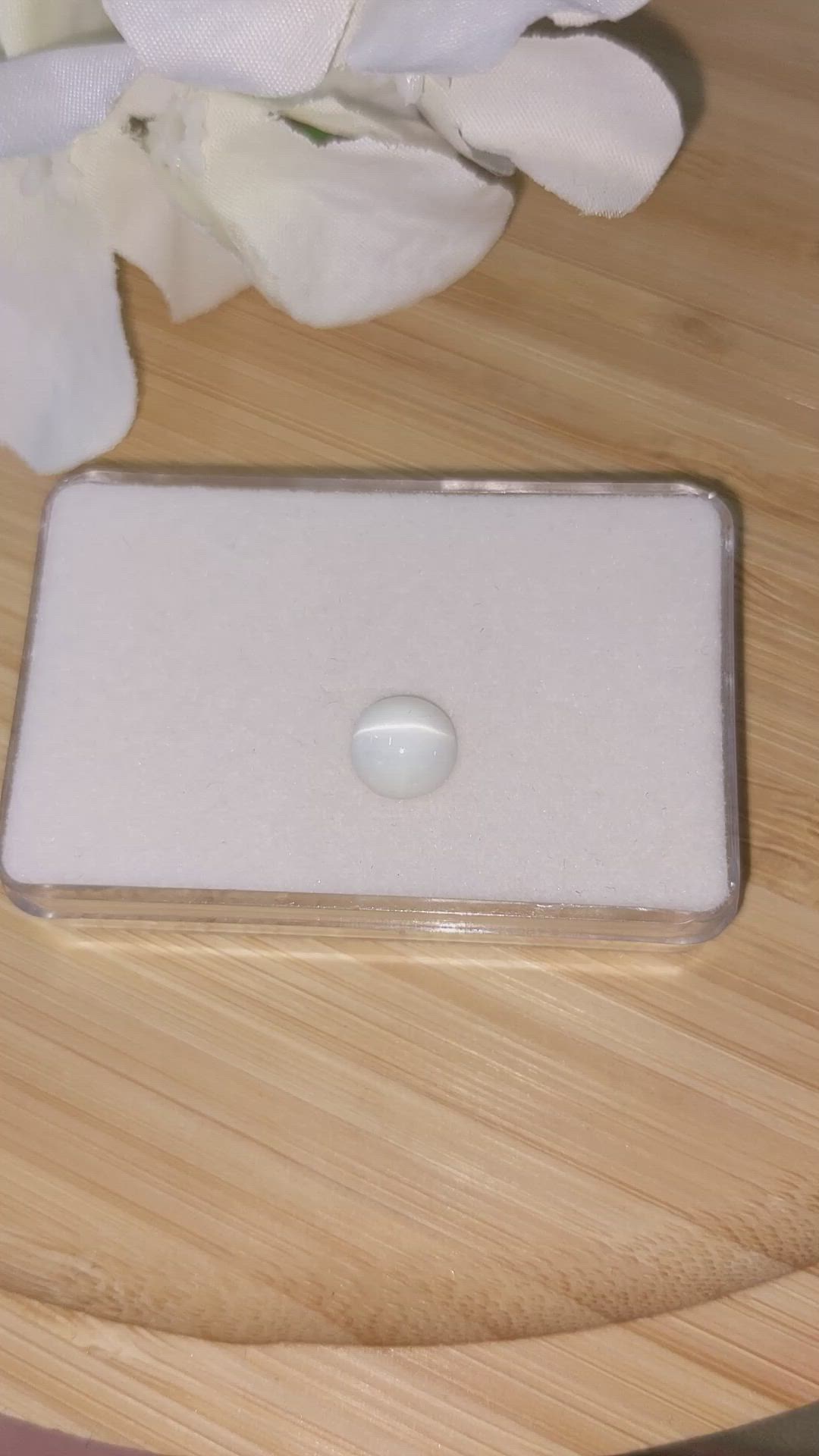1.68 Ct. White Cabochon Moonstone from Ceylon (Sri Lanka) Size Video