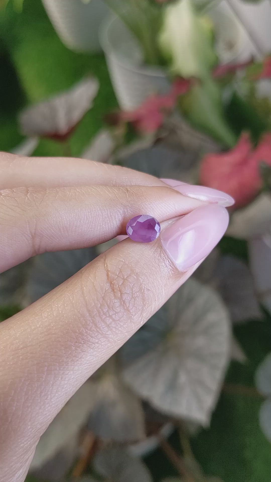 1.41 Ct. Purplish Pink Spinel from Ceylon (Sri Lanka) Size Video