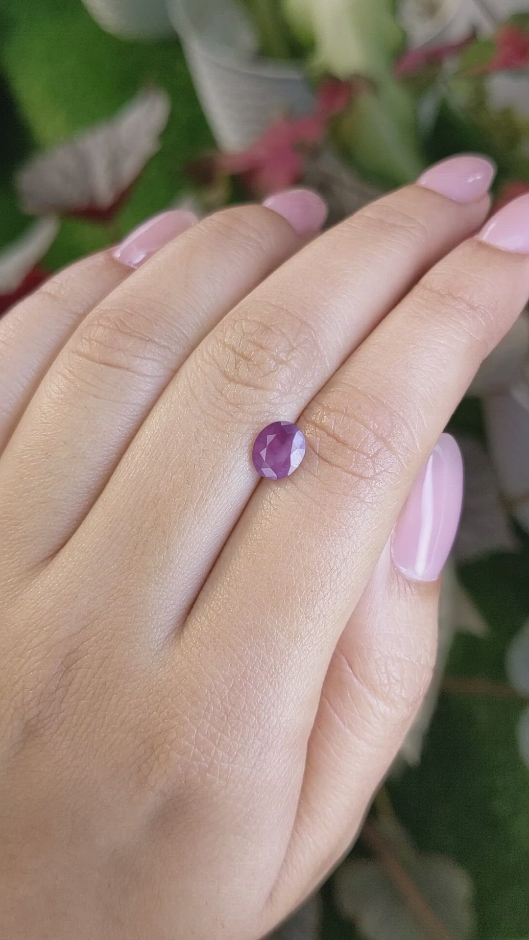 1.41 Ct. Purplish Pink Spinel from Ceylon (Sri Lanka) Size Video