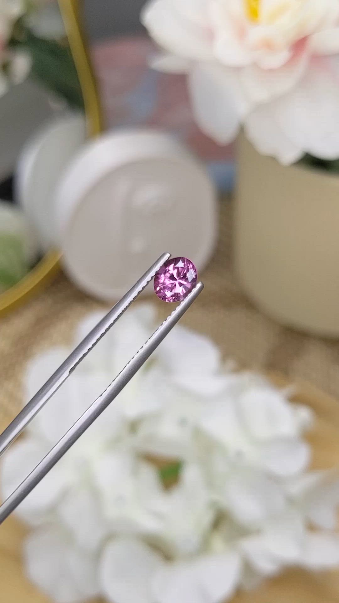 0.81 Ct. Pinkish Purple Spinel from Ceylon (Sri Lanka) Size Video
