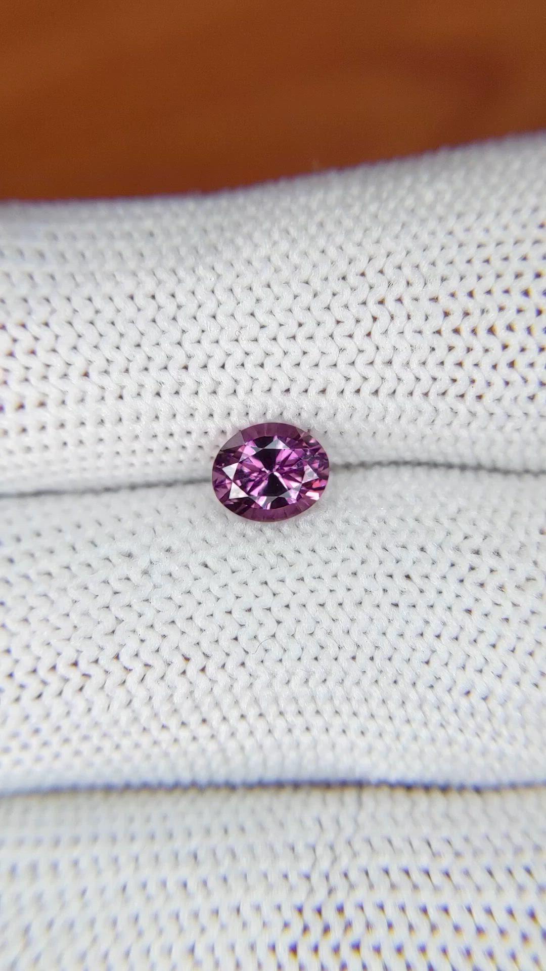 0.81 Ct. Pinkish Purple Spinel from Ceylon (Sri Lanka) Size Video