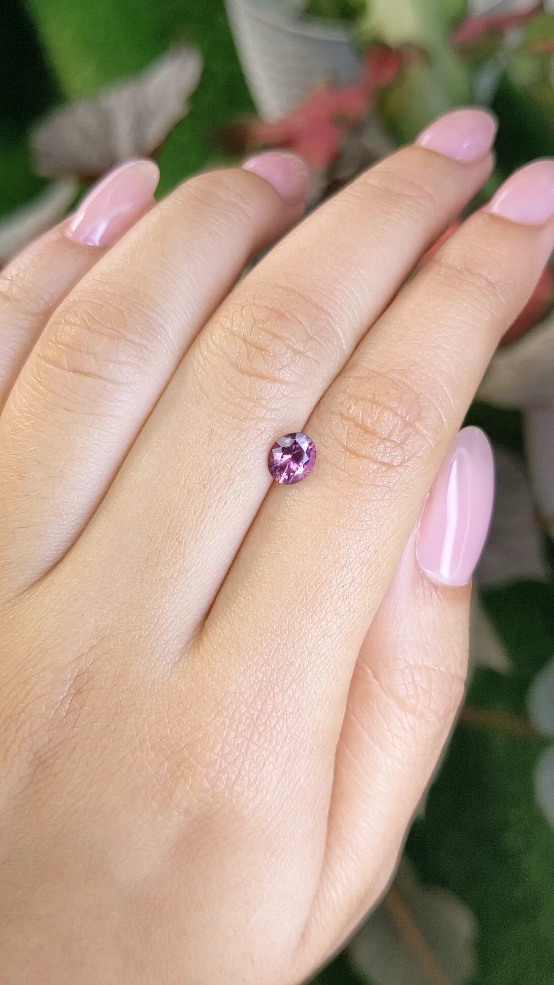 0.81 Ct. Pinkish Purple Spinel from Ceylon (Sri Lanka) Size Video