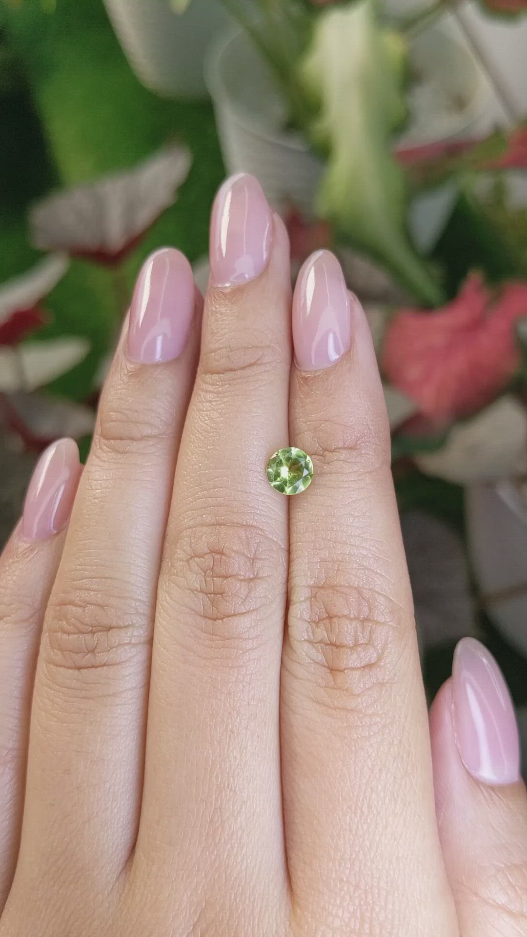 0.75 Ct. Yellowish Green Peridot from Pakistan Size Video