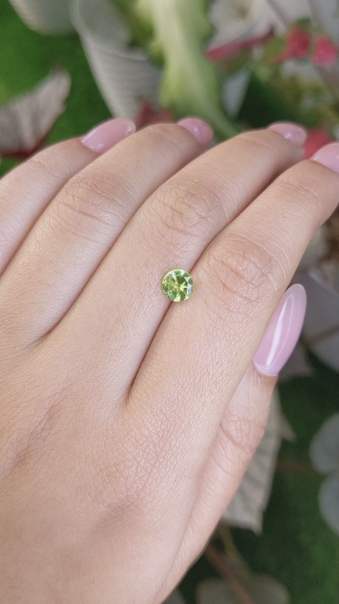 0.75 Ct. Yellowish Green Peridot from Pakistan Size Video
