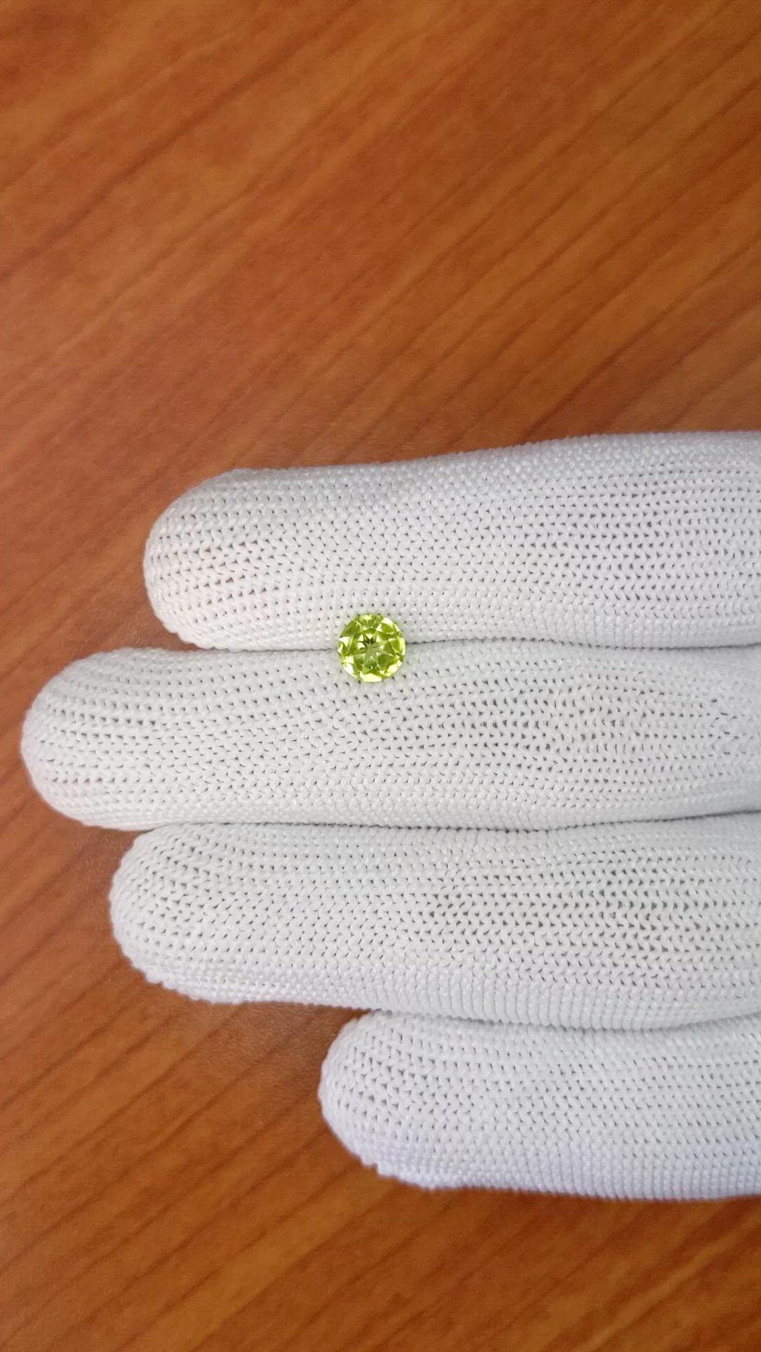 0.75 Ct. Yellowish Green Peridot from Pakistan Size Video
