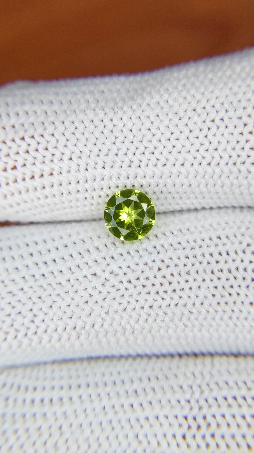 0.75 Ct. Yellowish Green Peridot from Pakistan Size Video