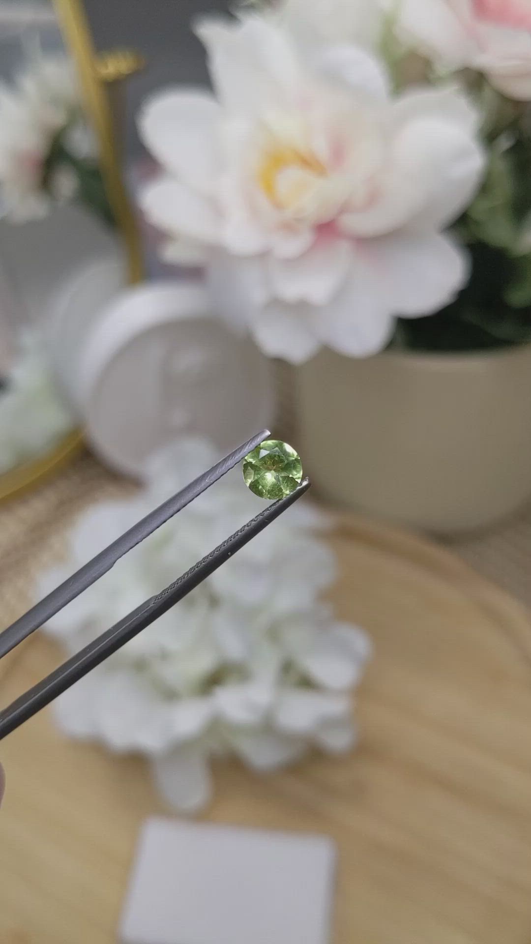 0.75 Ct. Yellowish Green Peridot from Pakistan Size Video