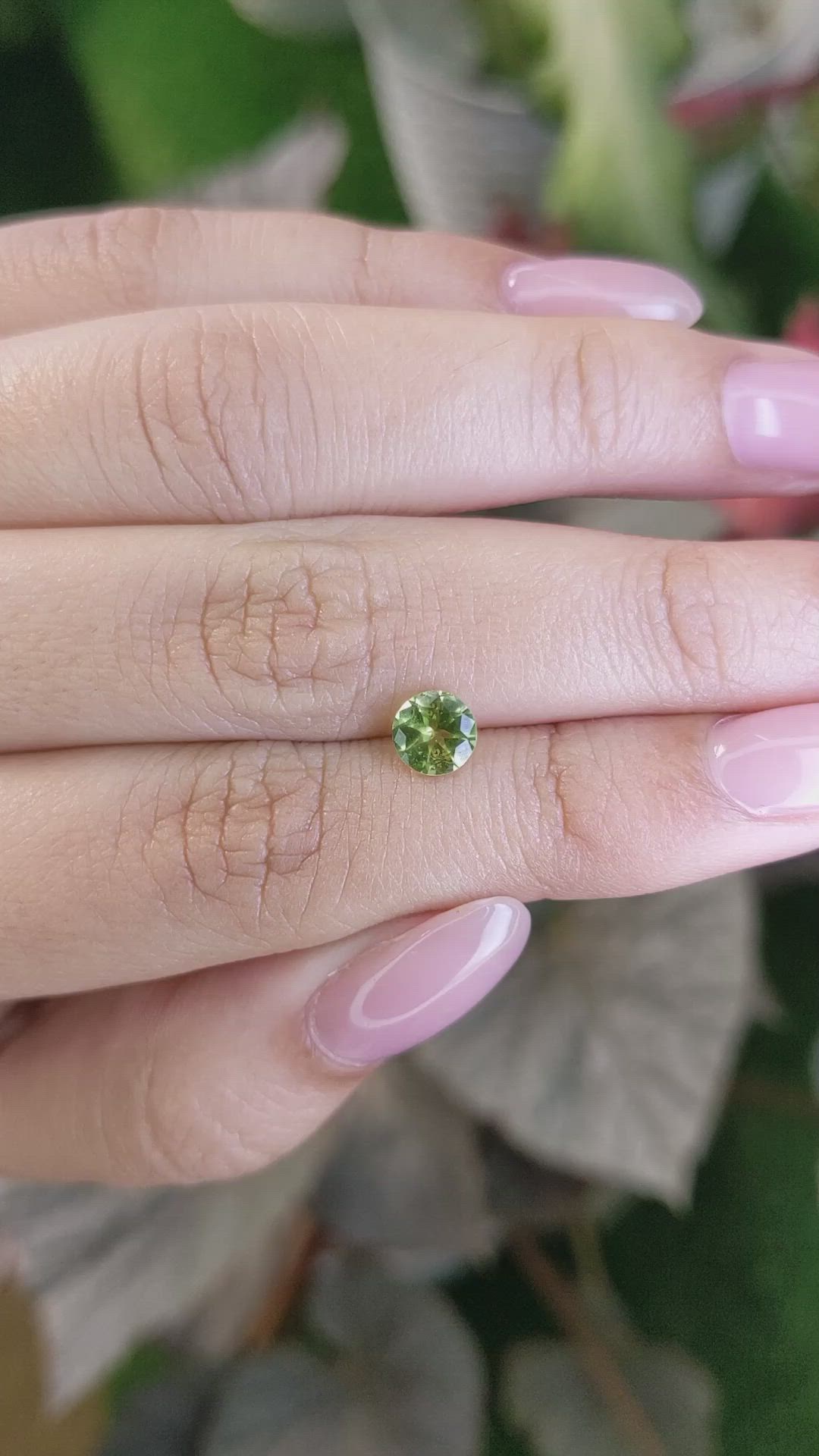 0.75 Ct. Yellowish Green Peridot from Pakistan Size Video