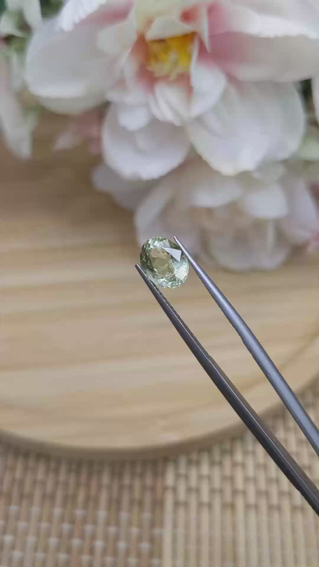 1.92 Ct. Green Beryl from Ceylon (Sri Lanka) Size Video