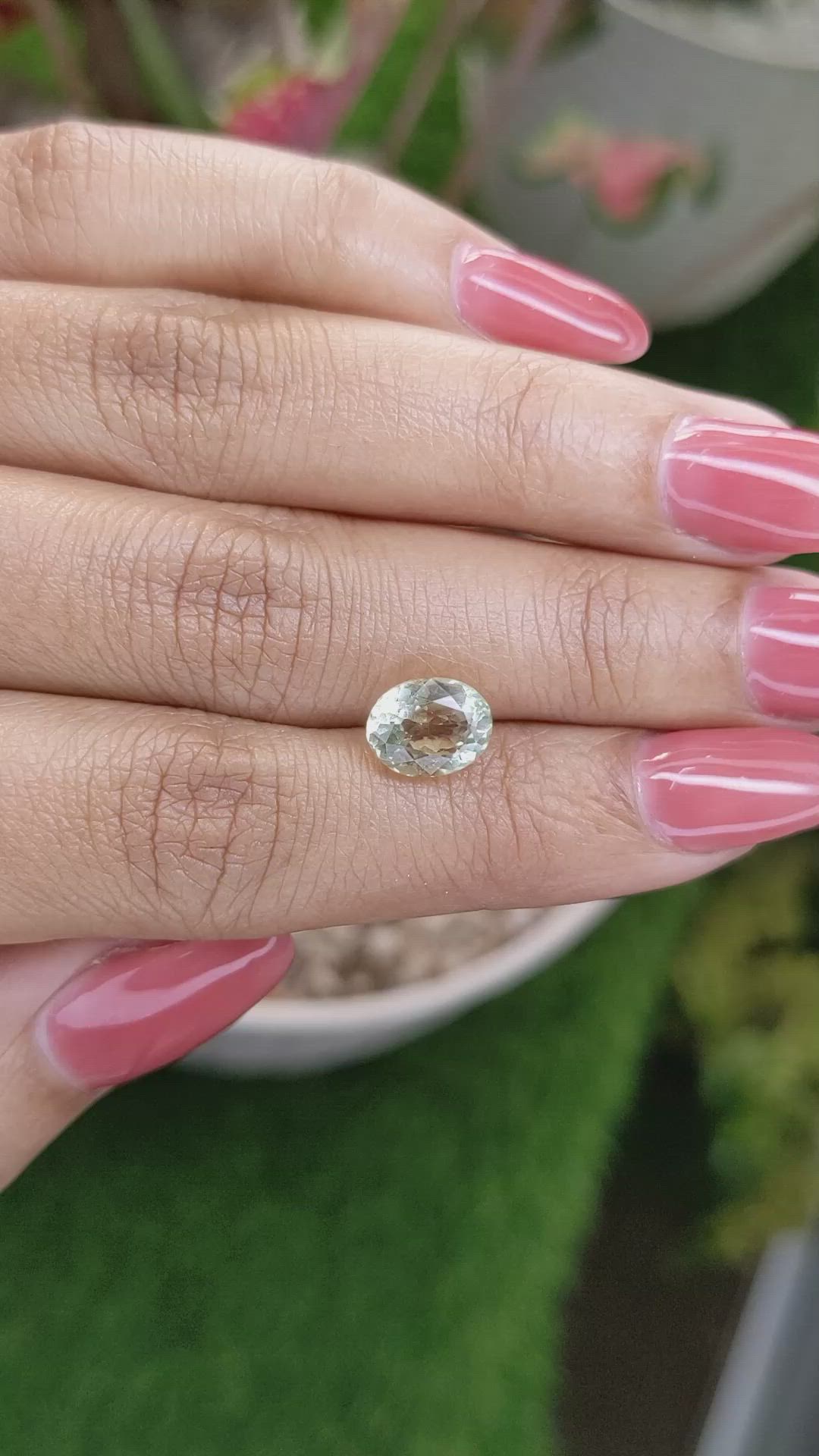 1.92 Ct. Green Beryl from Ceylon (Sri Lanka) Size Video