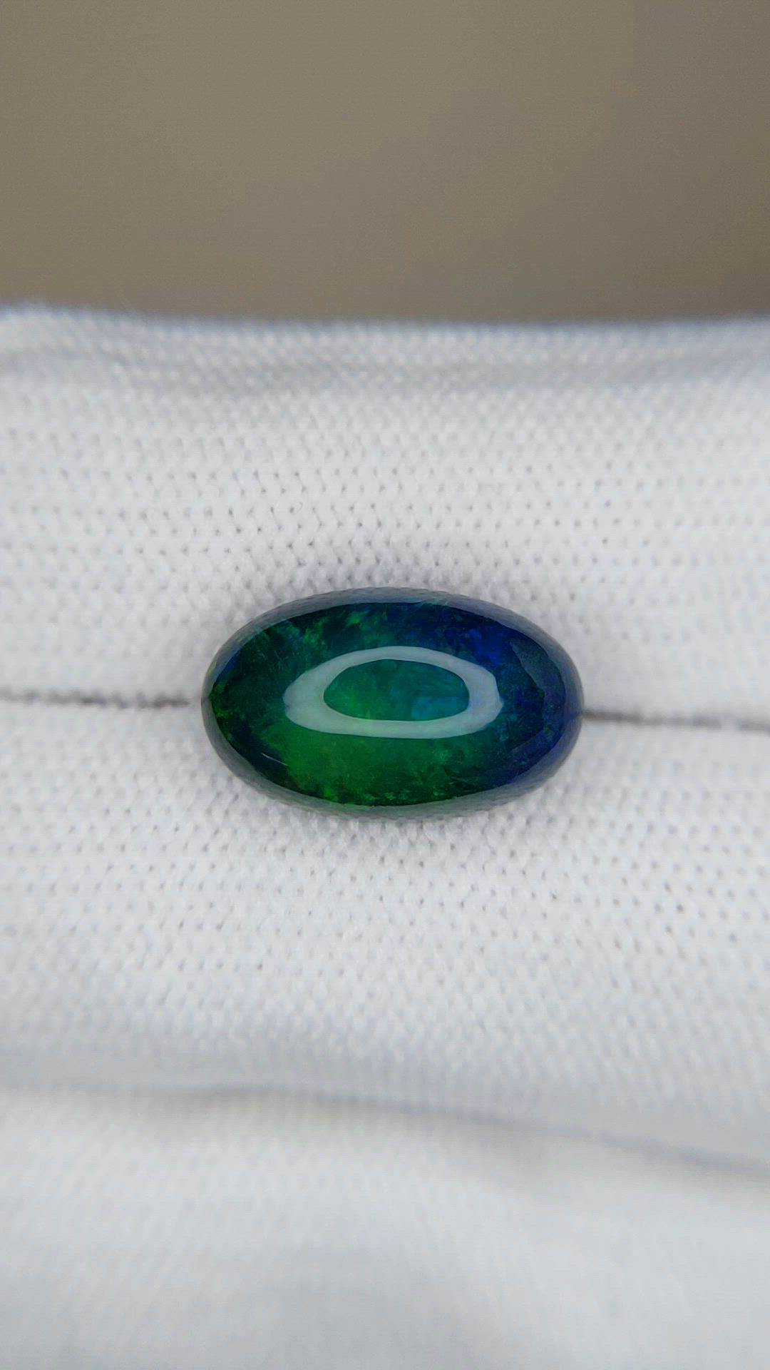 1.00 Ct. Multi Color Cabochon Black Opal from Ethiopia Size Video