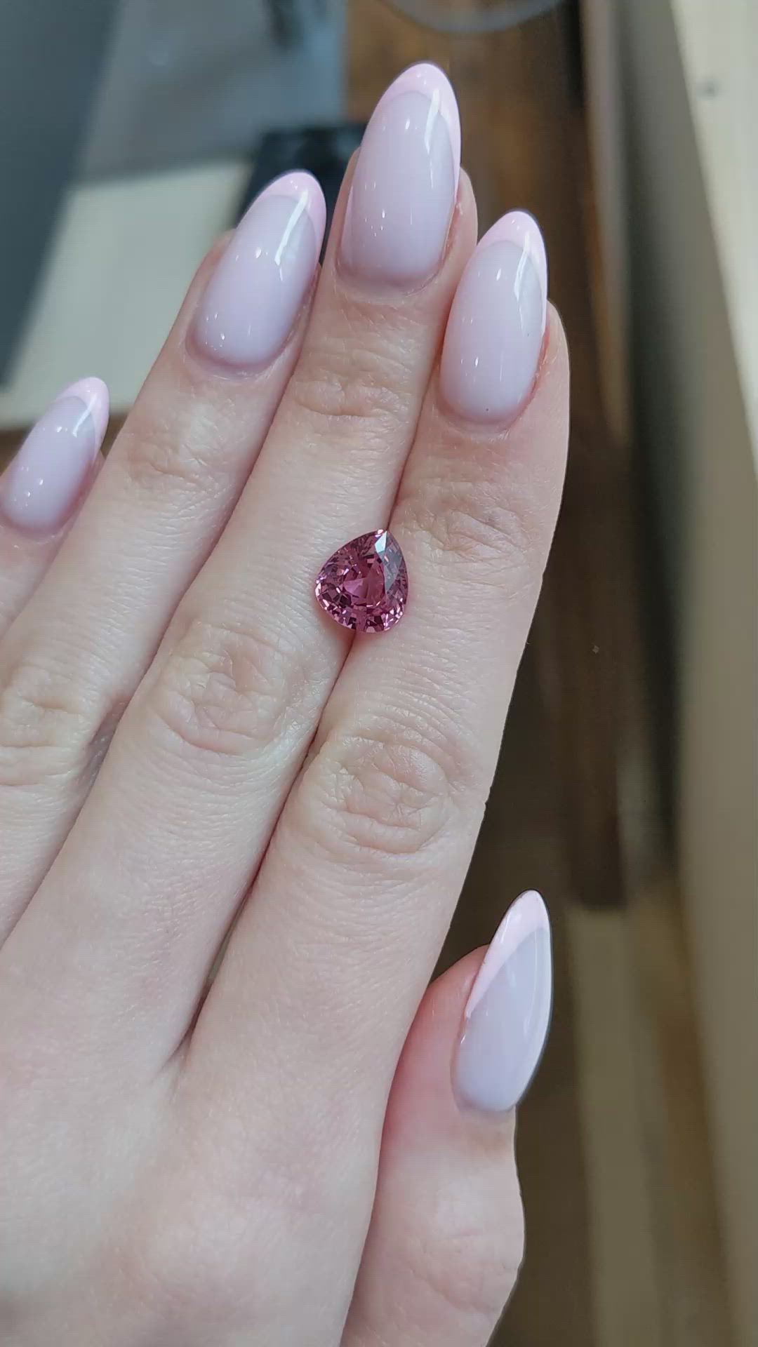 3.39 Ct. Purplish Pink Spinel from Burma (Myanmar) Size Video
