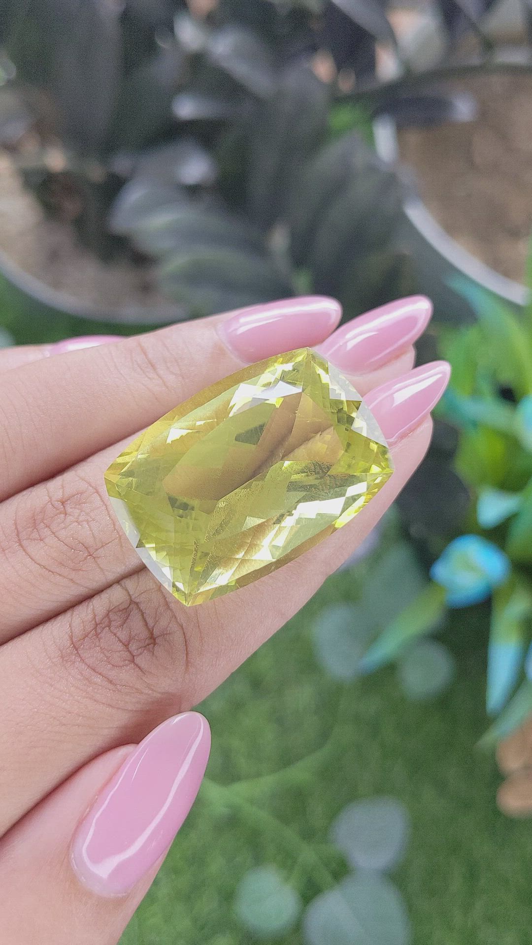 55.90 Ct. Lemon Quartz from Madagascar Size Video