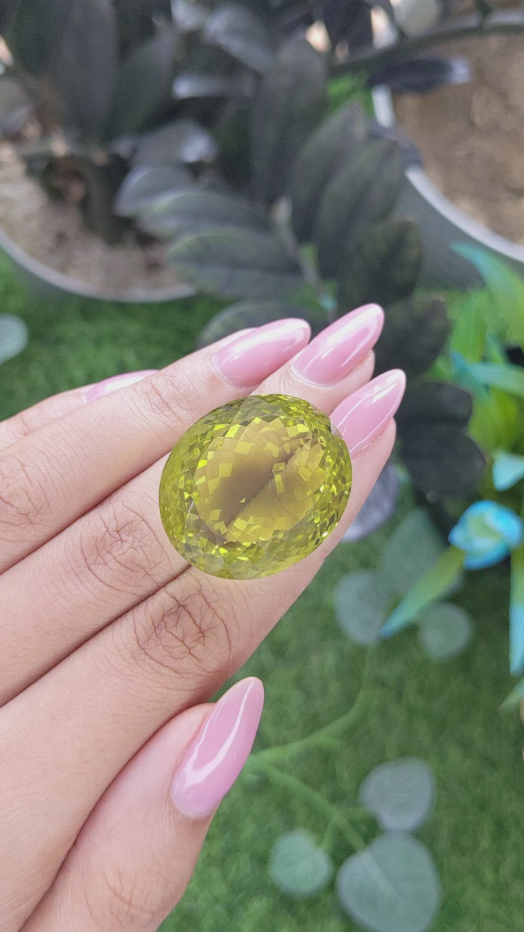 73.92 Ct. Lemon Quartz Size Video