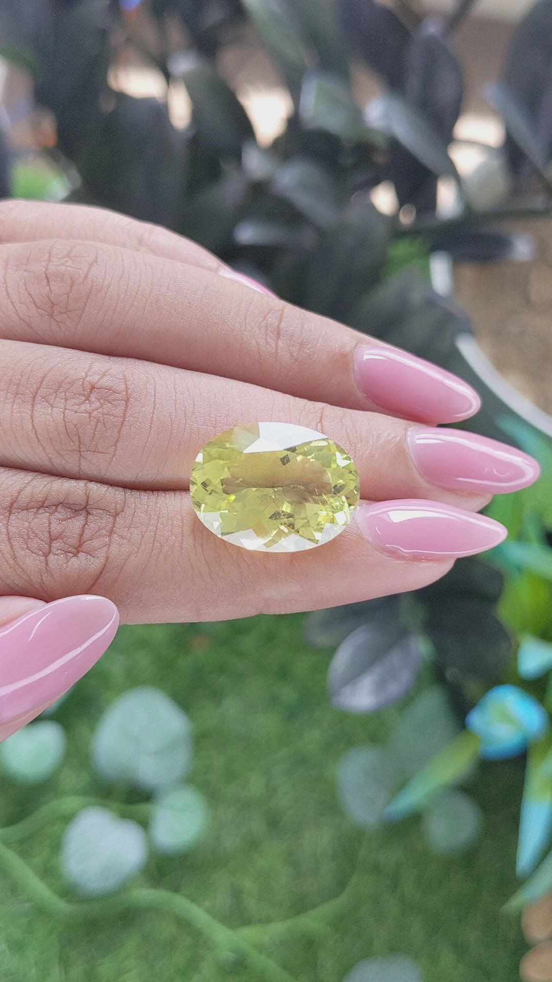 12.14 Ct. Lemon Quartz Size Video