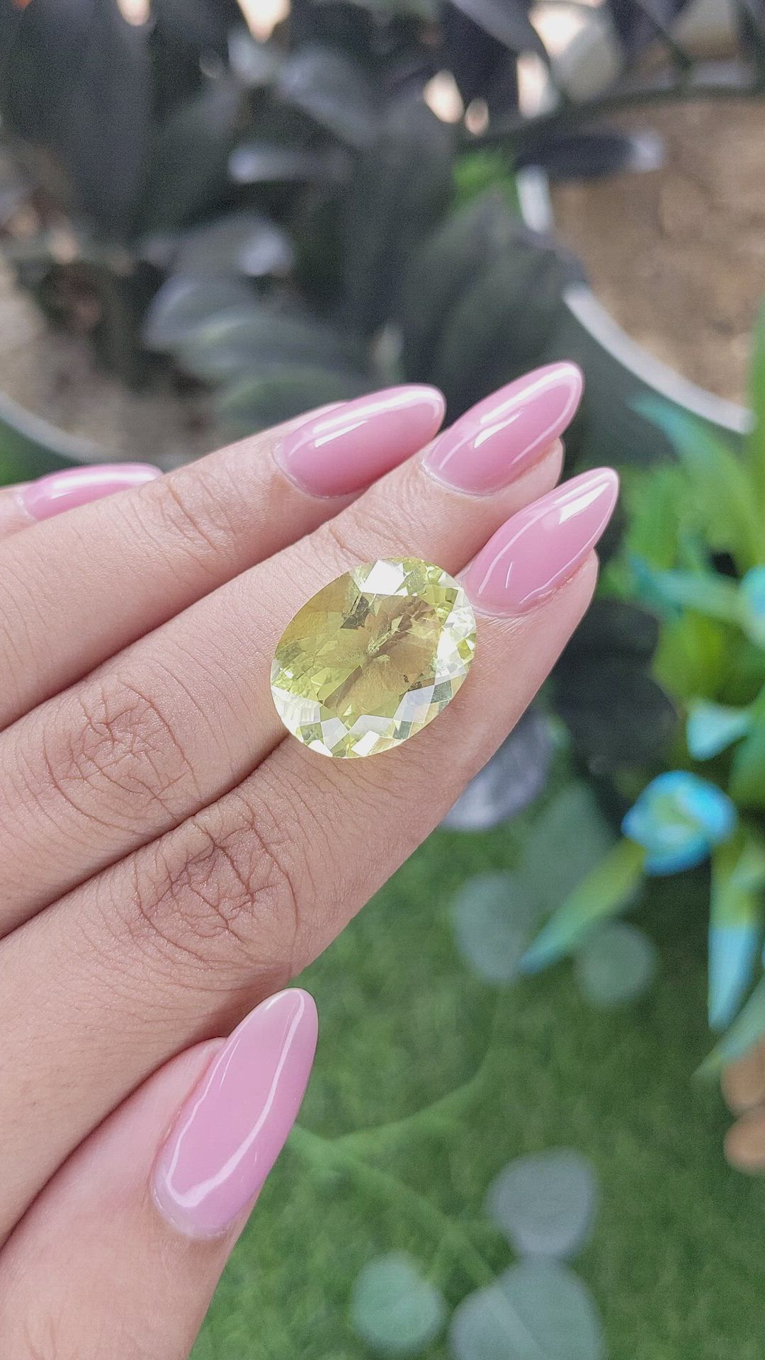 12.14 Ct. Lemon Quartz Size Video