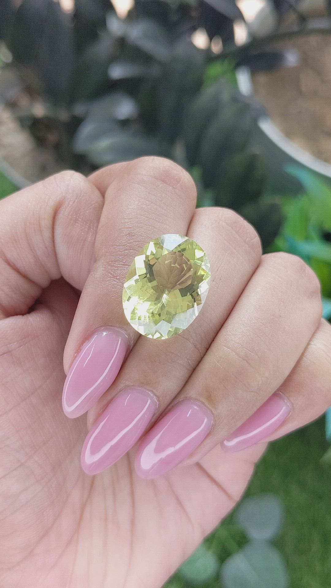 12.14 Ct. Lemon Quartz Size Video