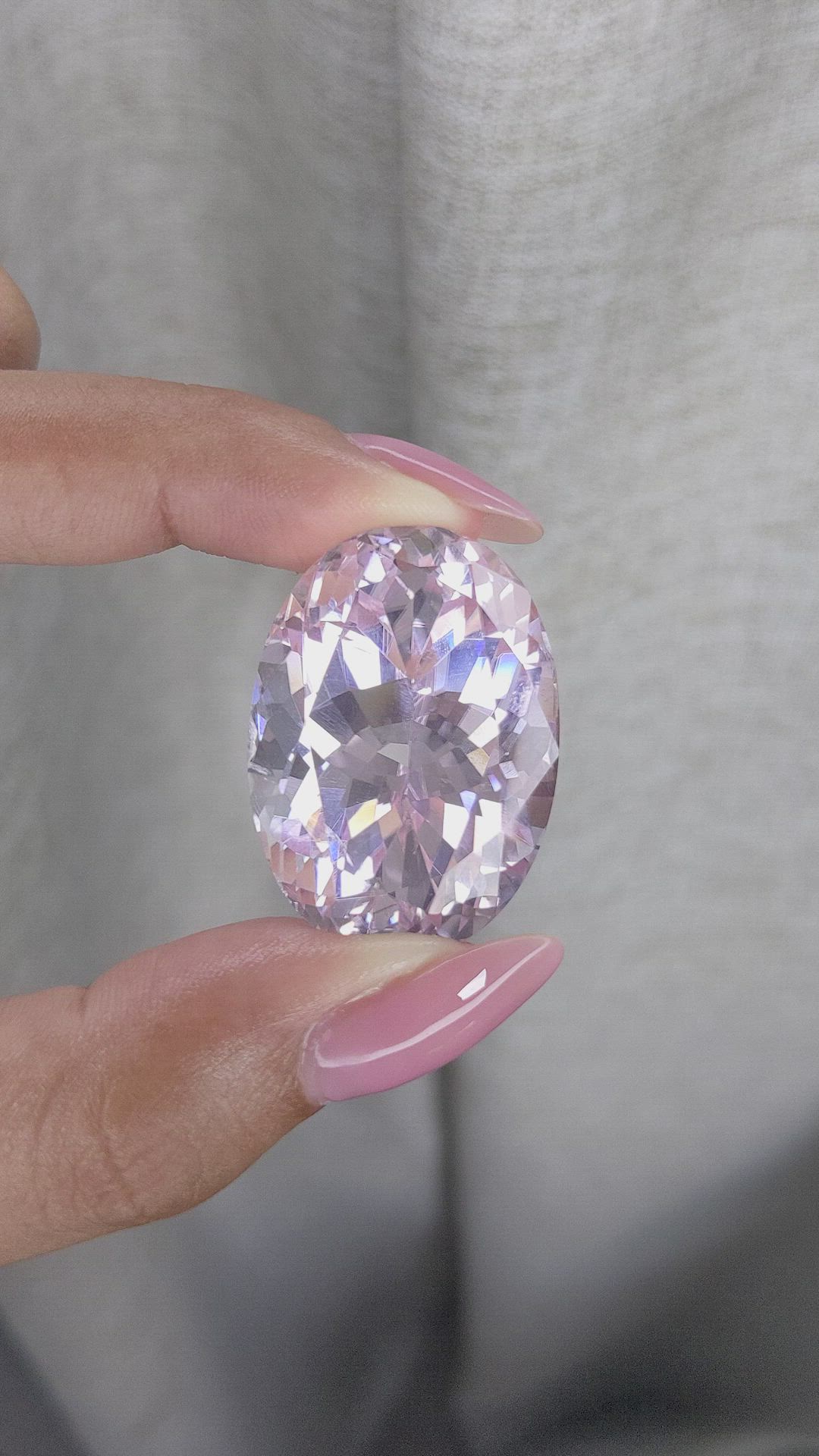 81.65 Ct. Pinkish Purple Kunzite from Afghanistan Size Video