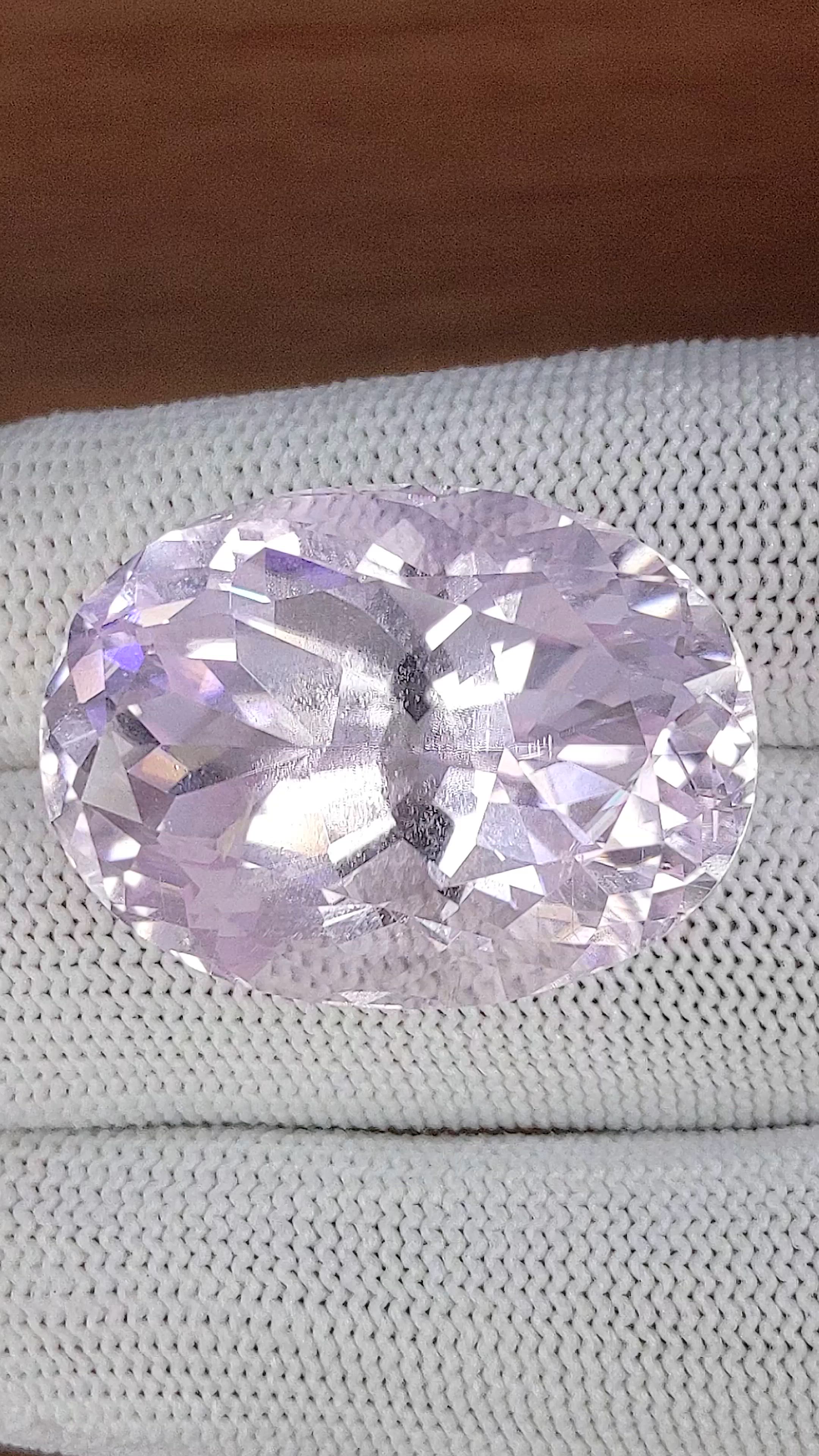 81.65 Ct. Pinkish Purple Kunzite from Afghanistan Size Video
