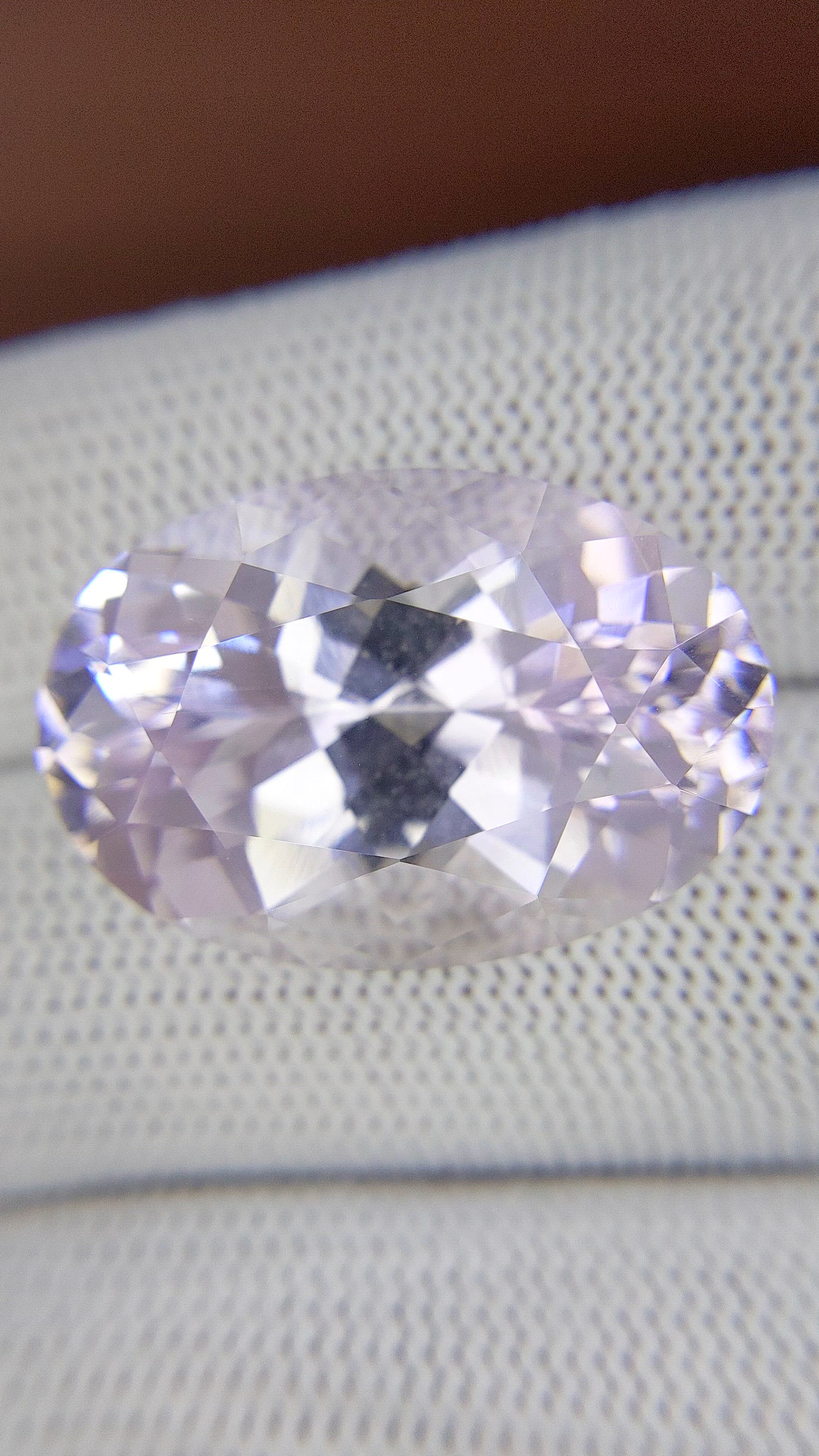 36.98 Ct. Pinkish Purple Kunzite from Afghanistan Size Video