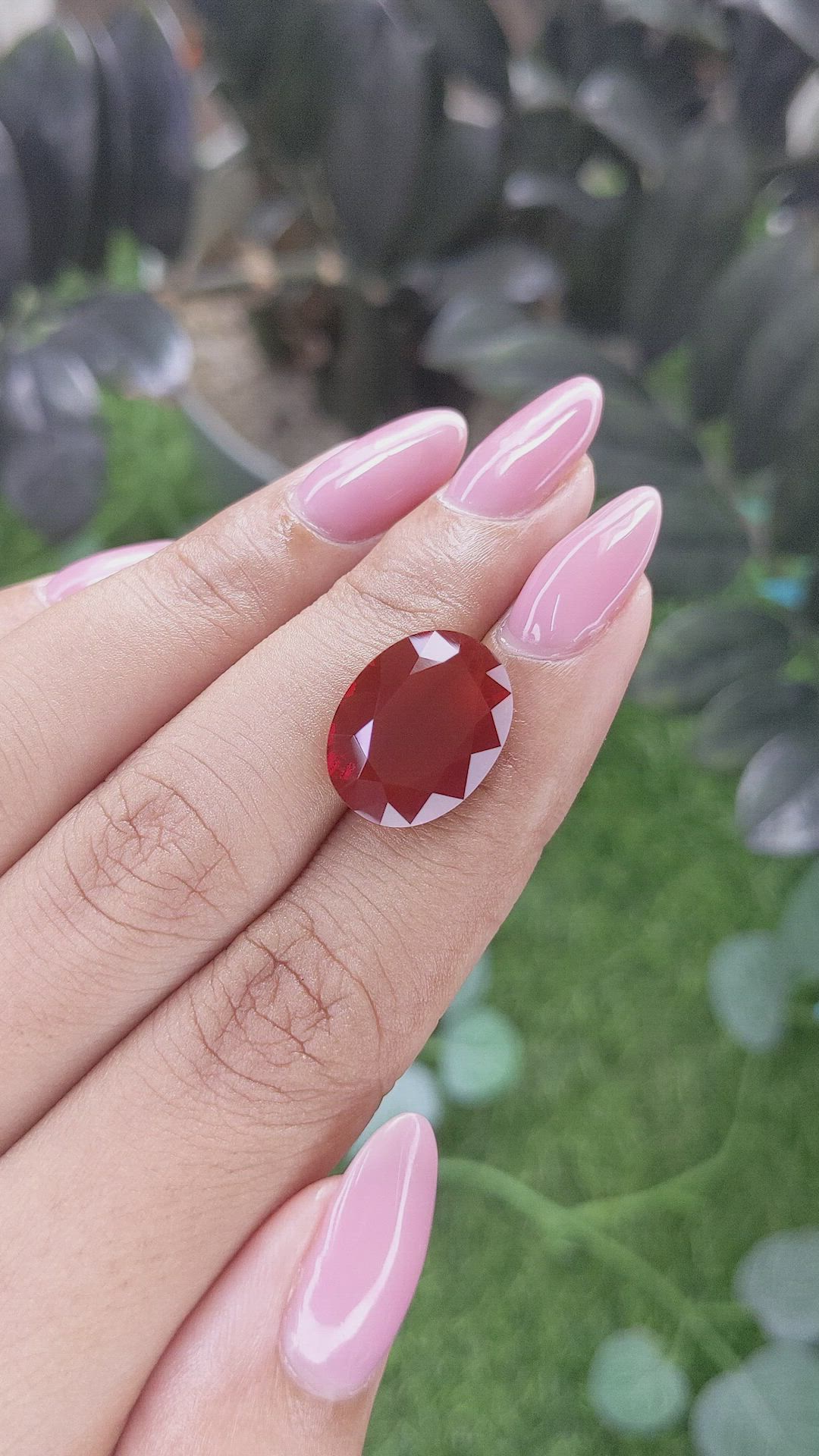 5.82 Ct. Red Fire Opal from Mexico Size Video