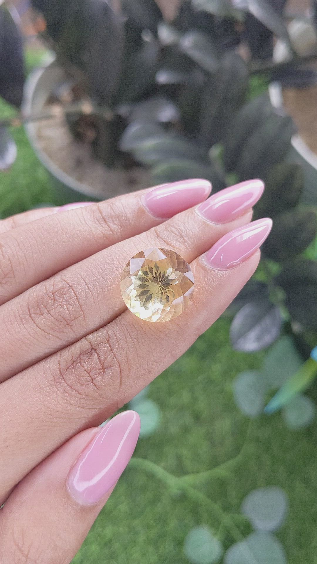 11.61 Ct. Yellowish Brown Citrine Size Video