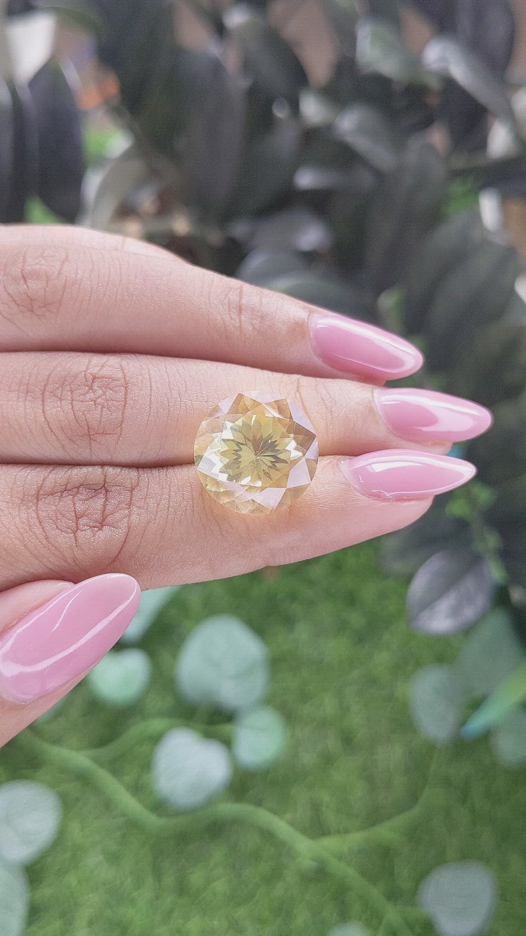 11.61 Ct. Yellowish Brown Citrine Size Video