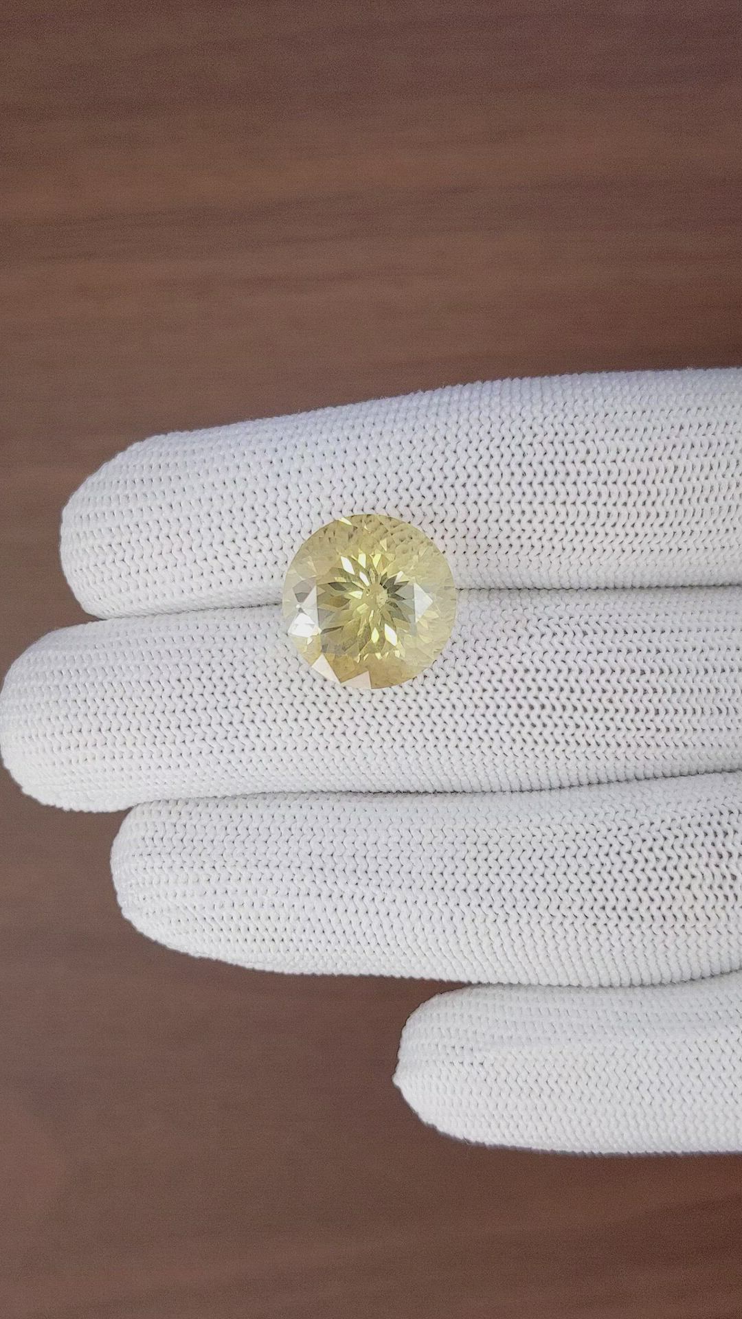 11.61 Ct. Yellowish Brown Citrine Size Video