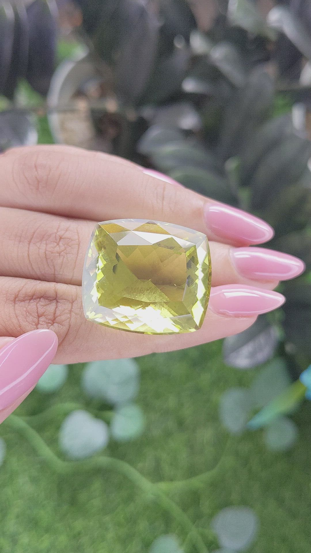 50.43 Ct. Yellowish Green Citrine from Madagascar Size Video