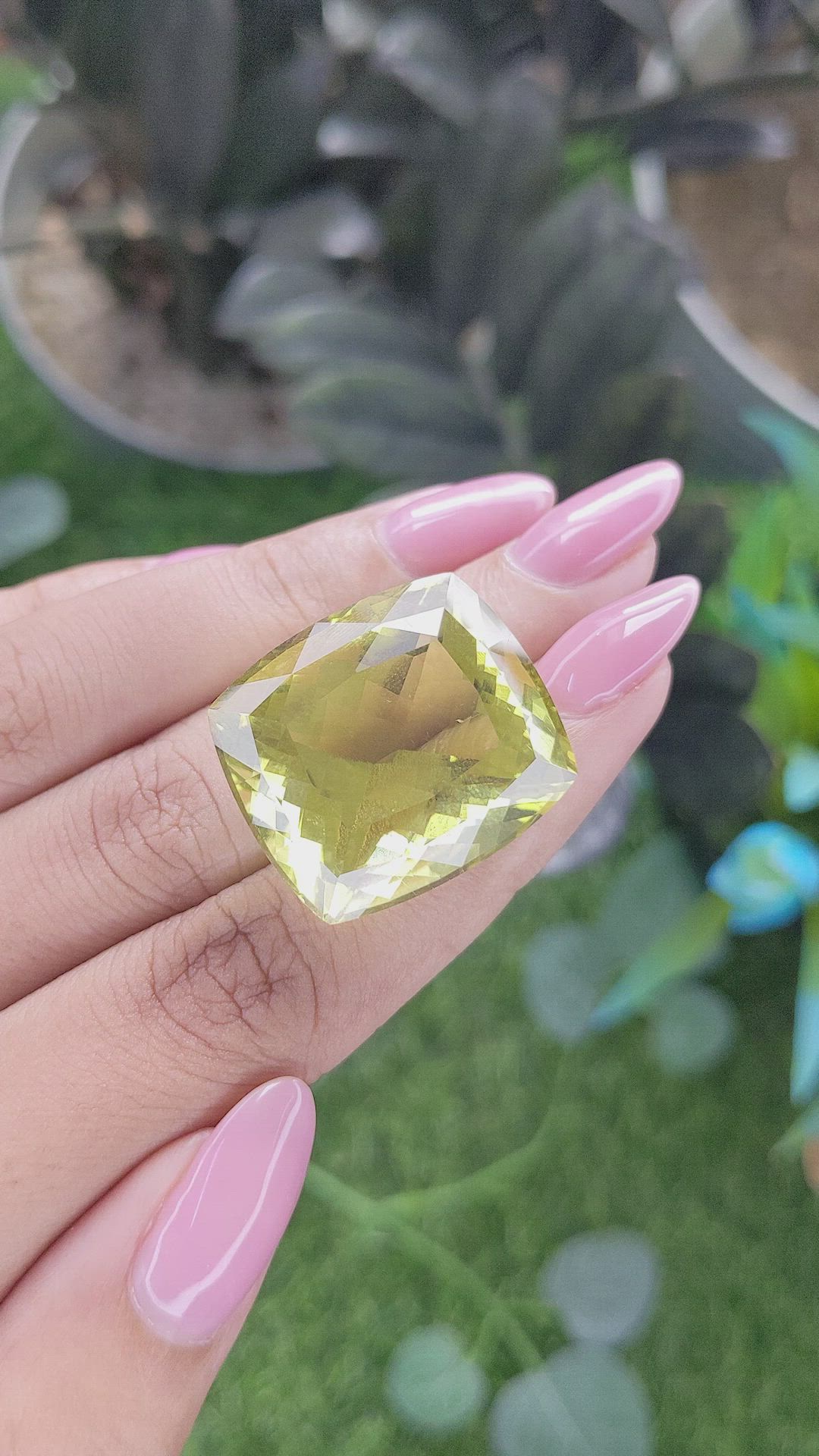 50.43 Ct. Yellowish Green Citrine from Madagascar Size Video