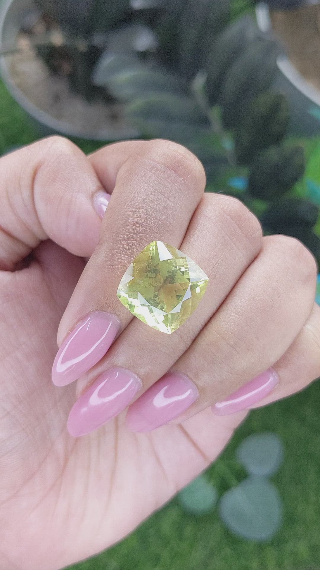 11.30 Ct. Greenish Yellow Citrine Size Video
