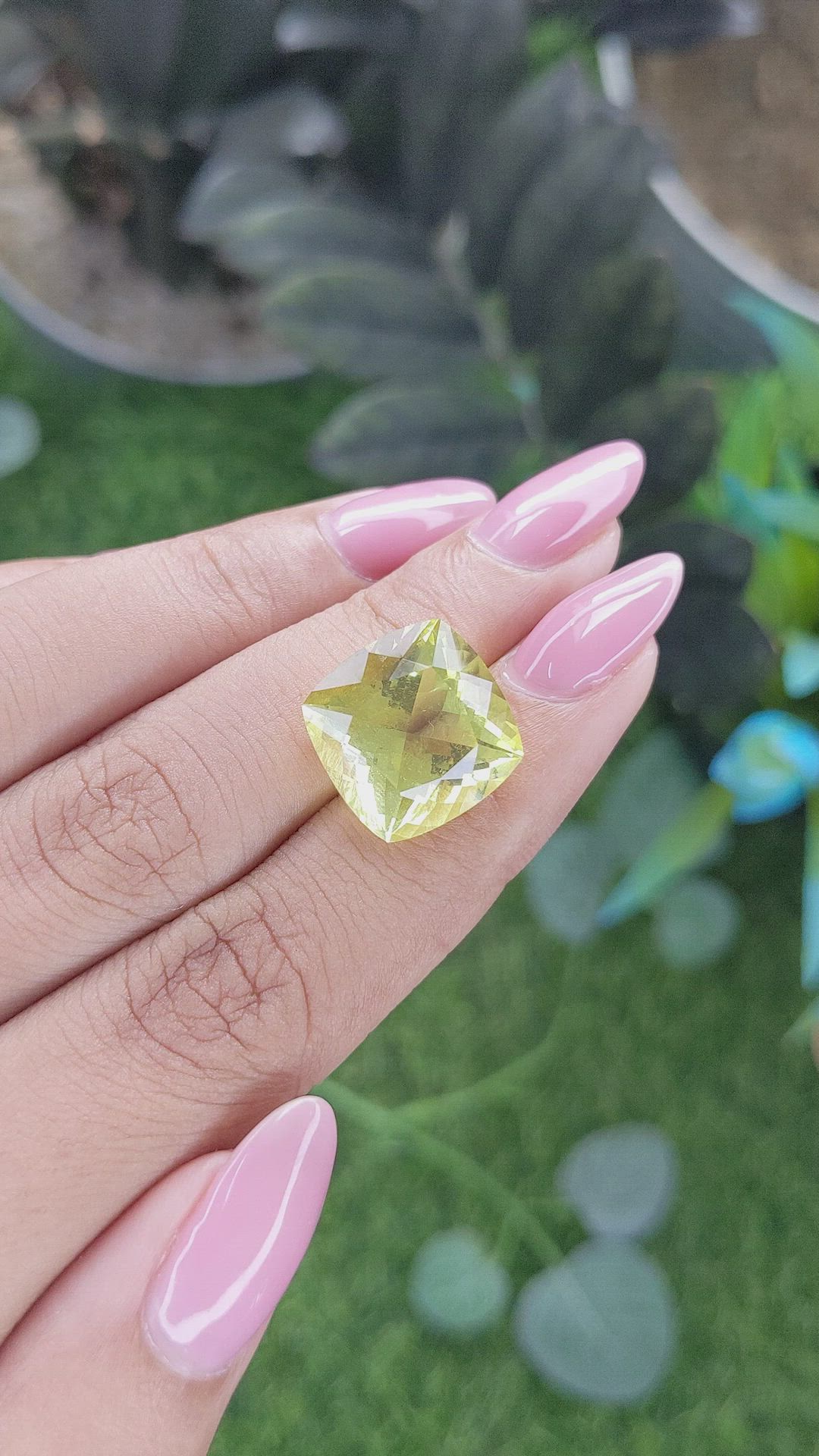 11.30 Ct. Greenish Yellow Citrine Size Video