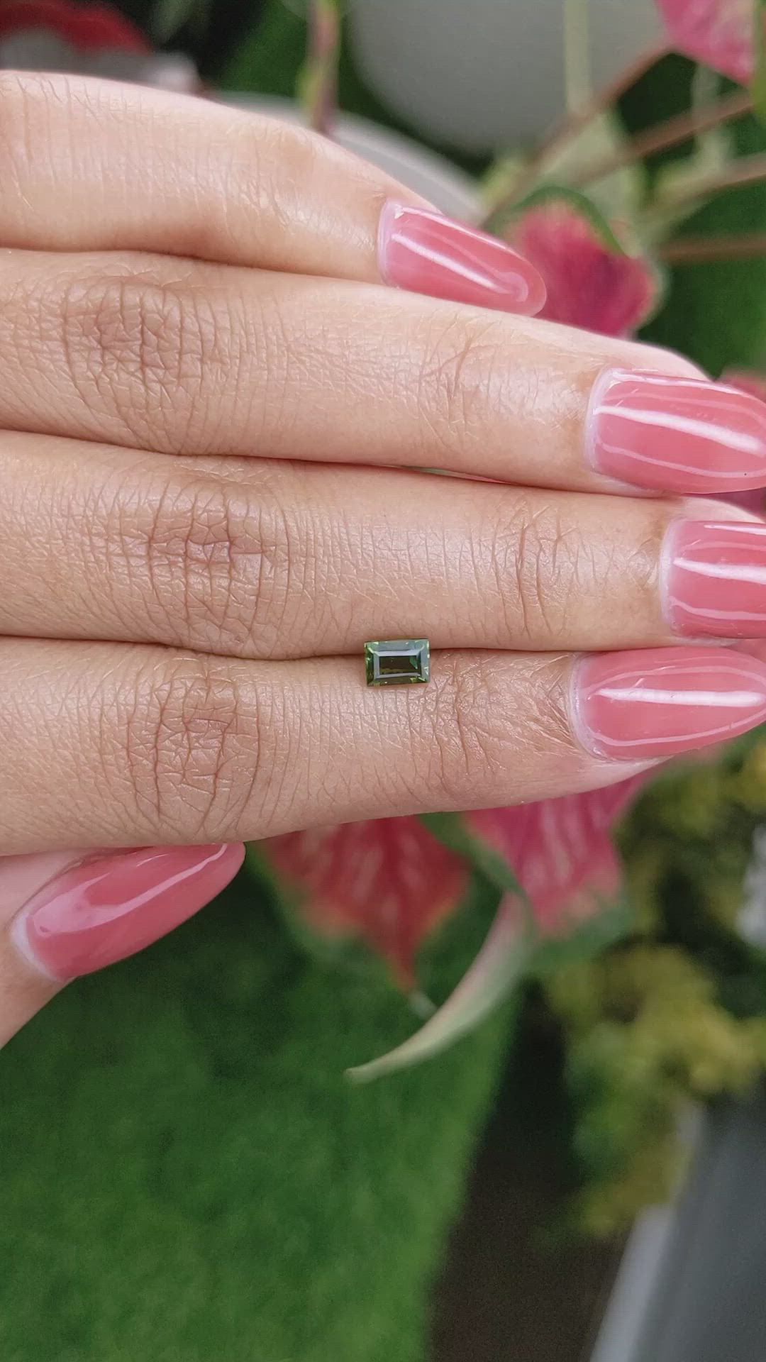 0.56 Ct. Green Tourmaline from Ceylon (Sri Lanka) Size Video