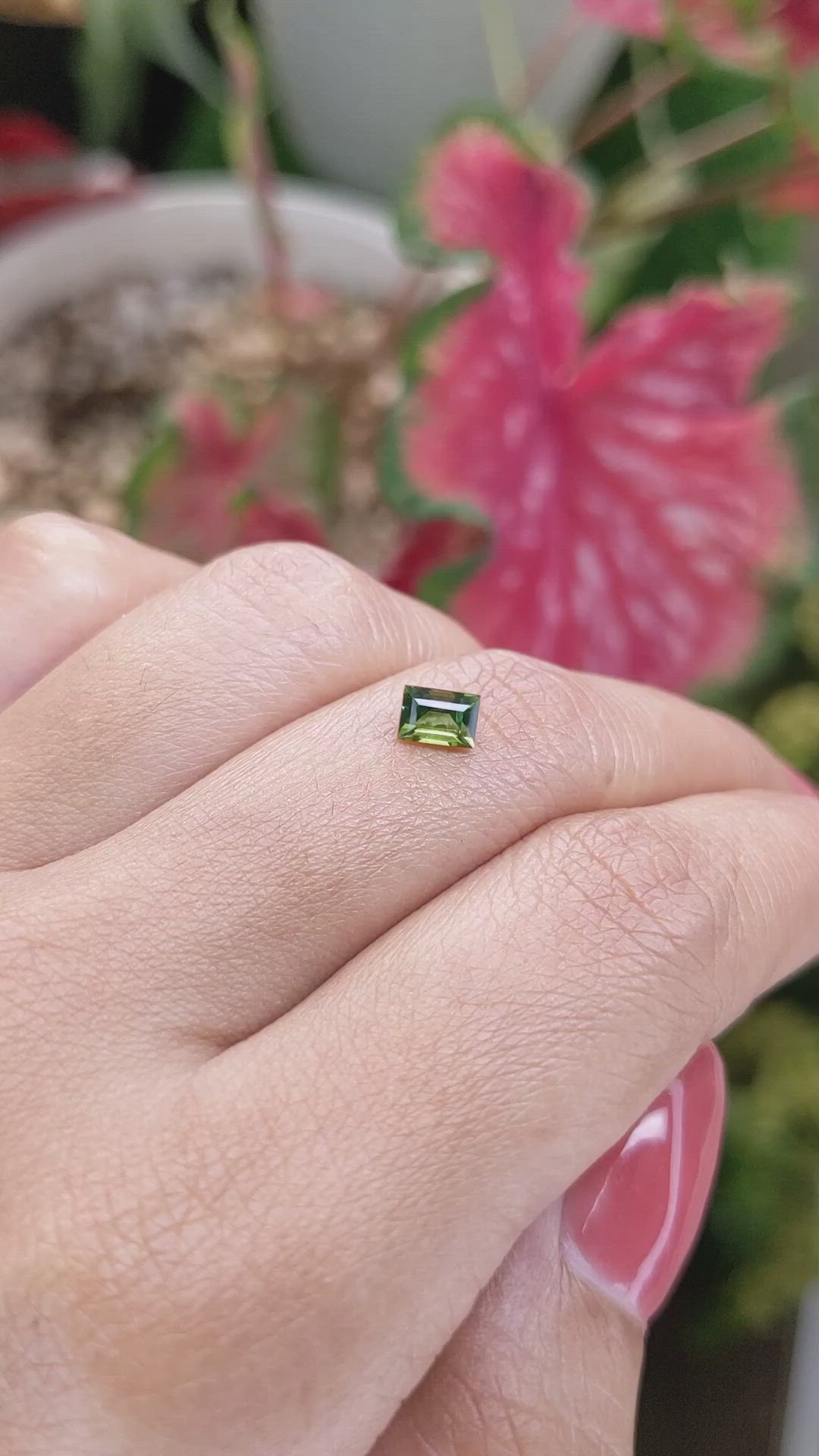 0.56 Ct. Green Tourmaline from Ceylon (Sri Lanka) Size Video
