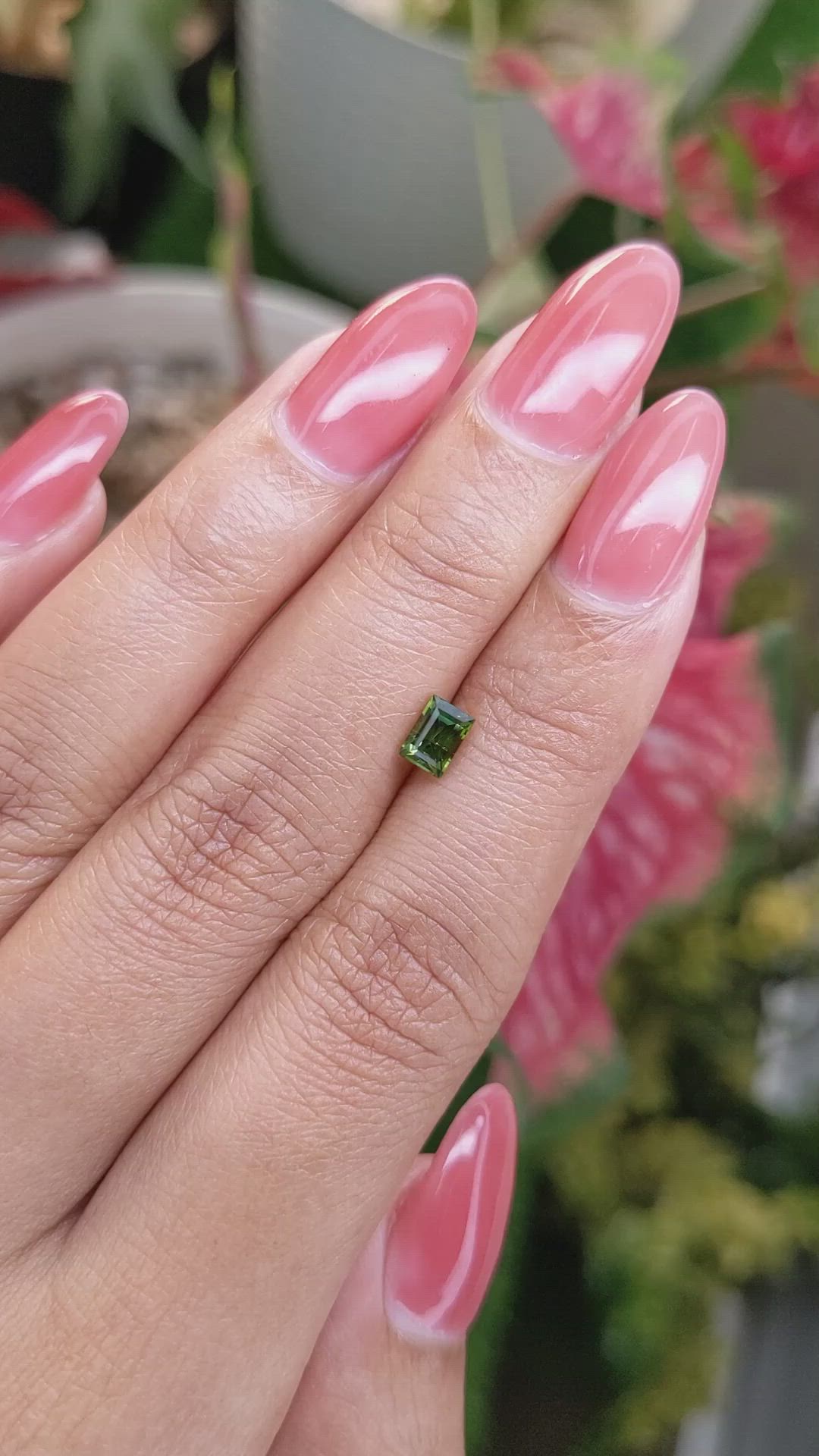 0.56 Ct. Green Tourmaline from Ceylon (Sri Lanka) Size Video