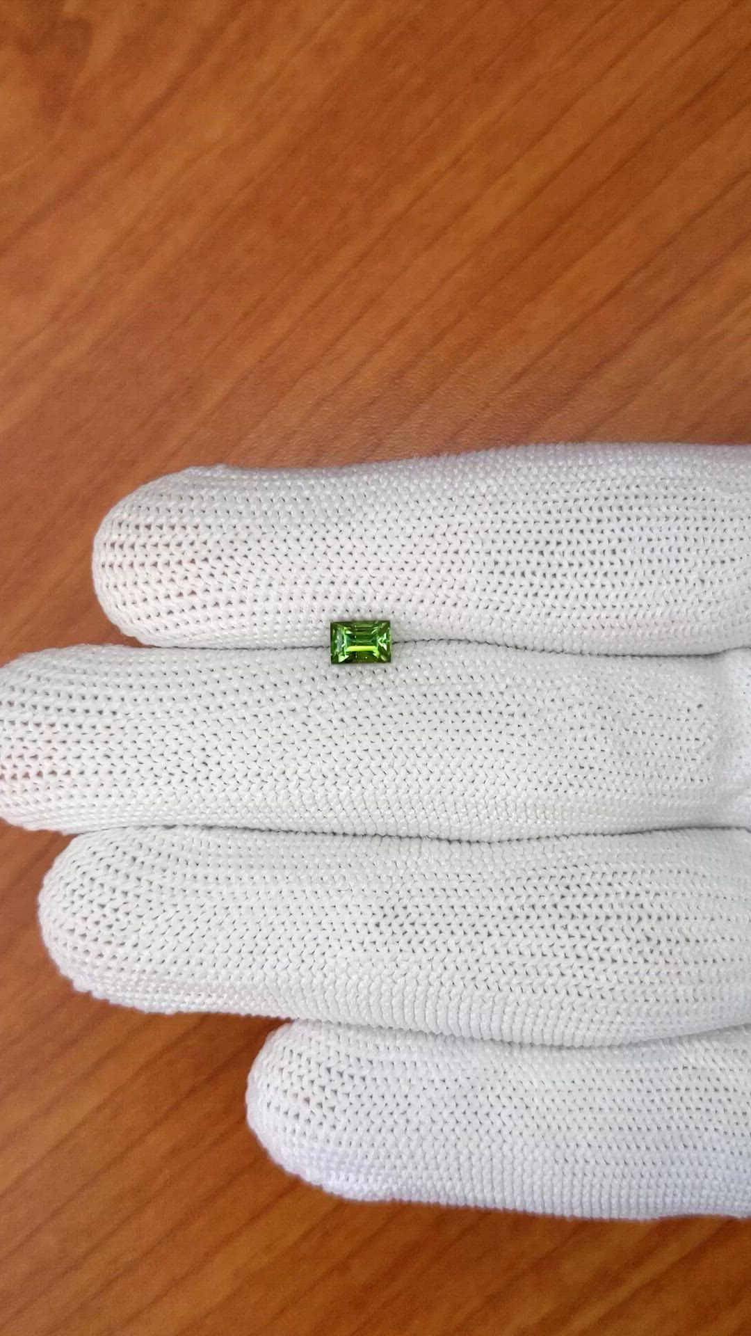 0.56 Ct. Green Tourmaline from Ceylon (Sri Lanka) Size Video