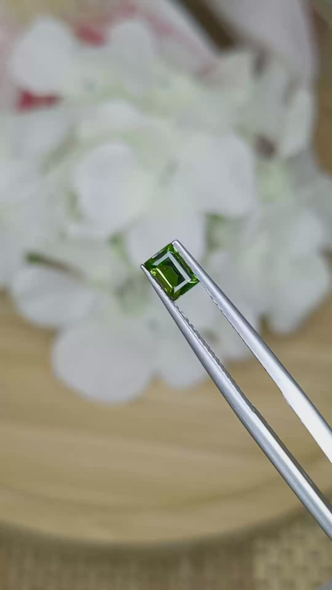 0.56 Ct. Green Tourmaline from Ceylon (Sri Lanka) Size Video