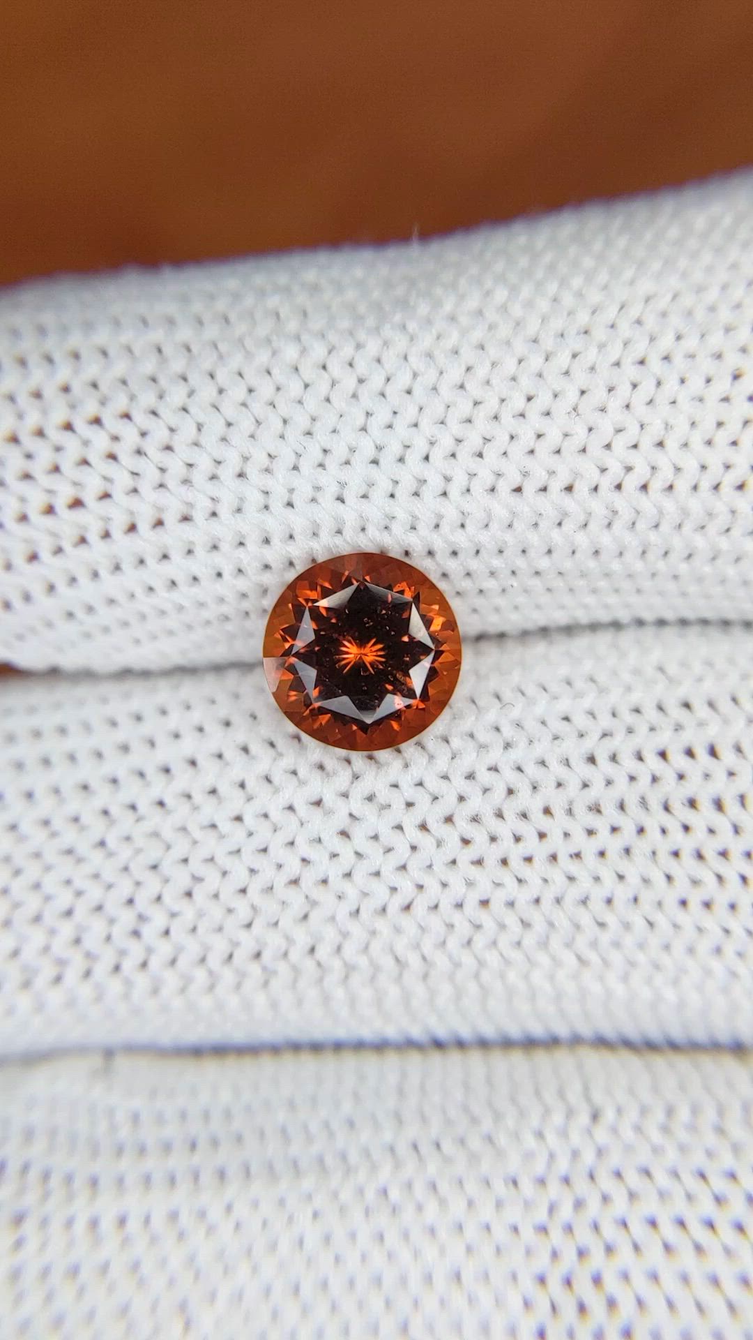 1.96 Ct. Orange Spessartite Garnet from Ceylon (Sri Lanka) Size Video