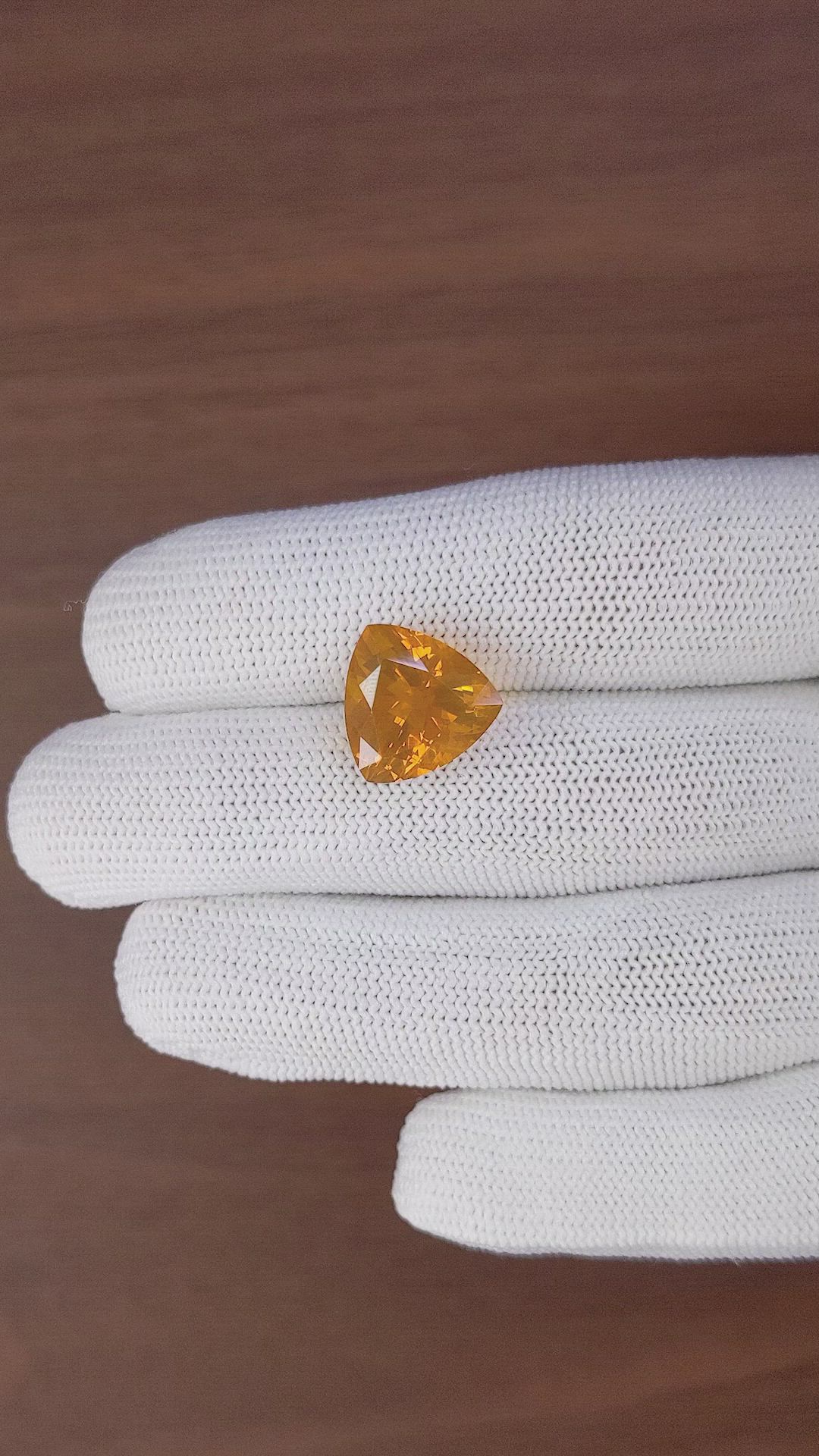 5.65 Ct. Orange Fire Opal from Mexico Size Video