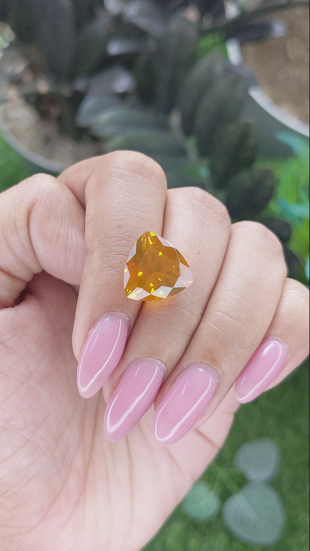 5.65 Ct. Orange Fire Opal from Mexico Size Video