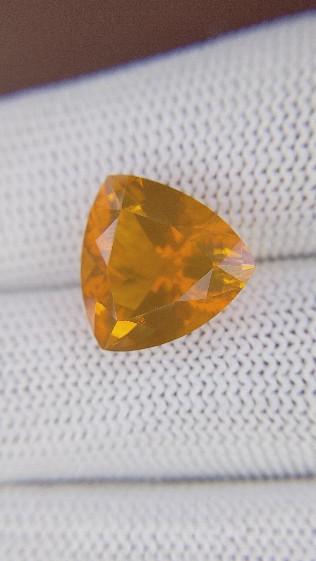 5.65 Ct. Orange Fire Opal from Mexico Size Video