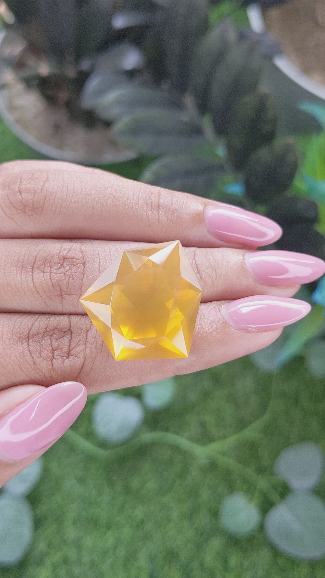 26.21 Ct. Orange Fire Opal from Mexico Size Video