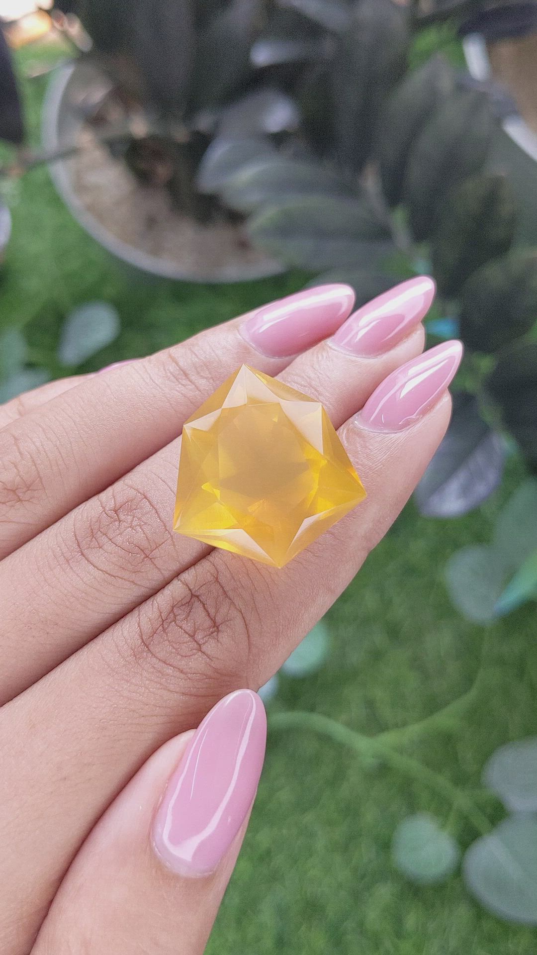 26.21 Ct. Orange Fire Opal from Mexico Size Video