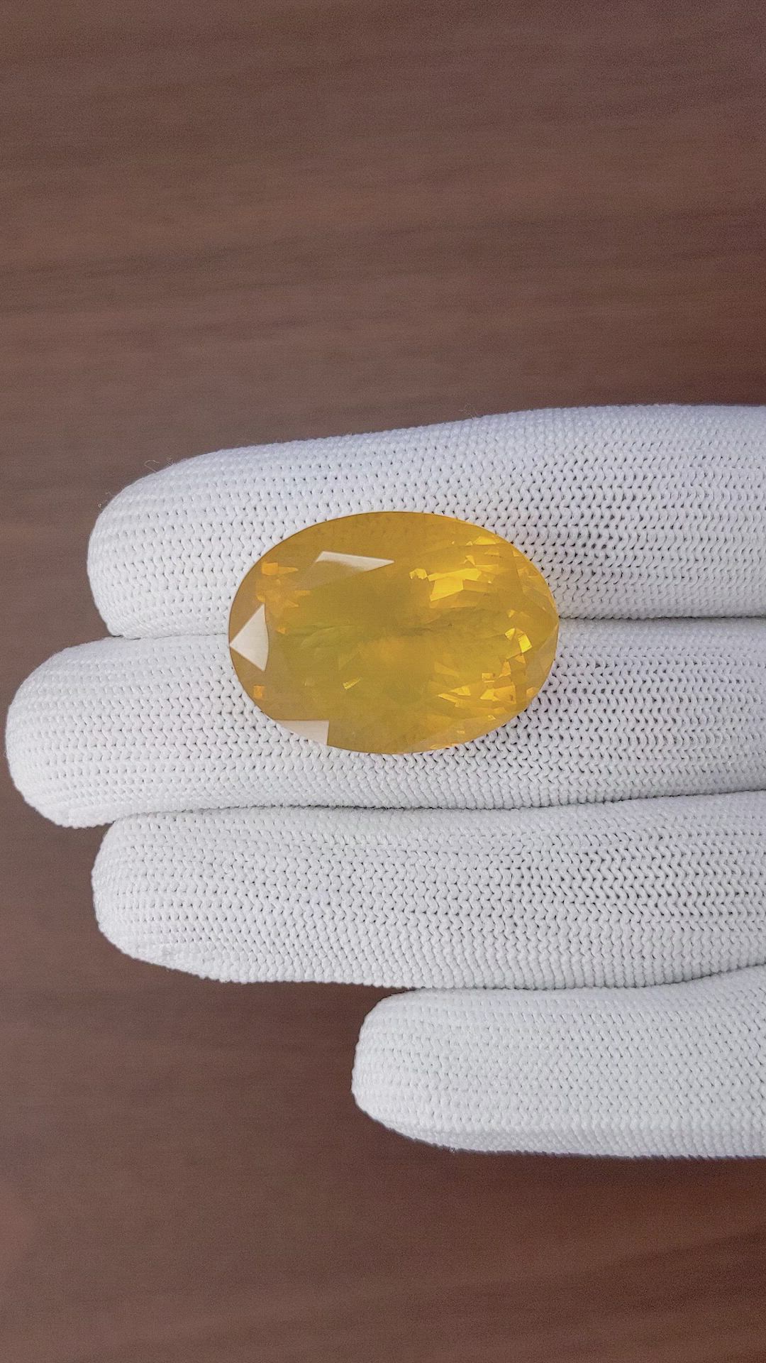 40.36 Ct. Orange Fire Opal from Mexico Size Video