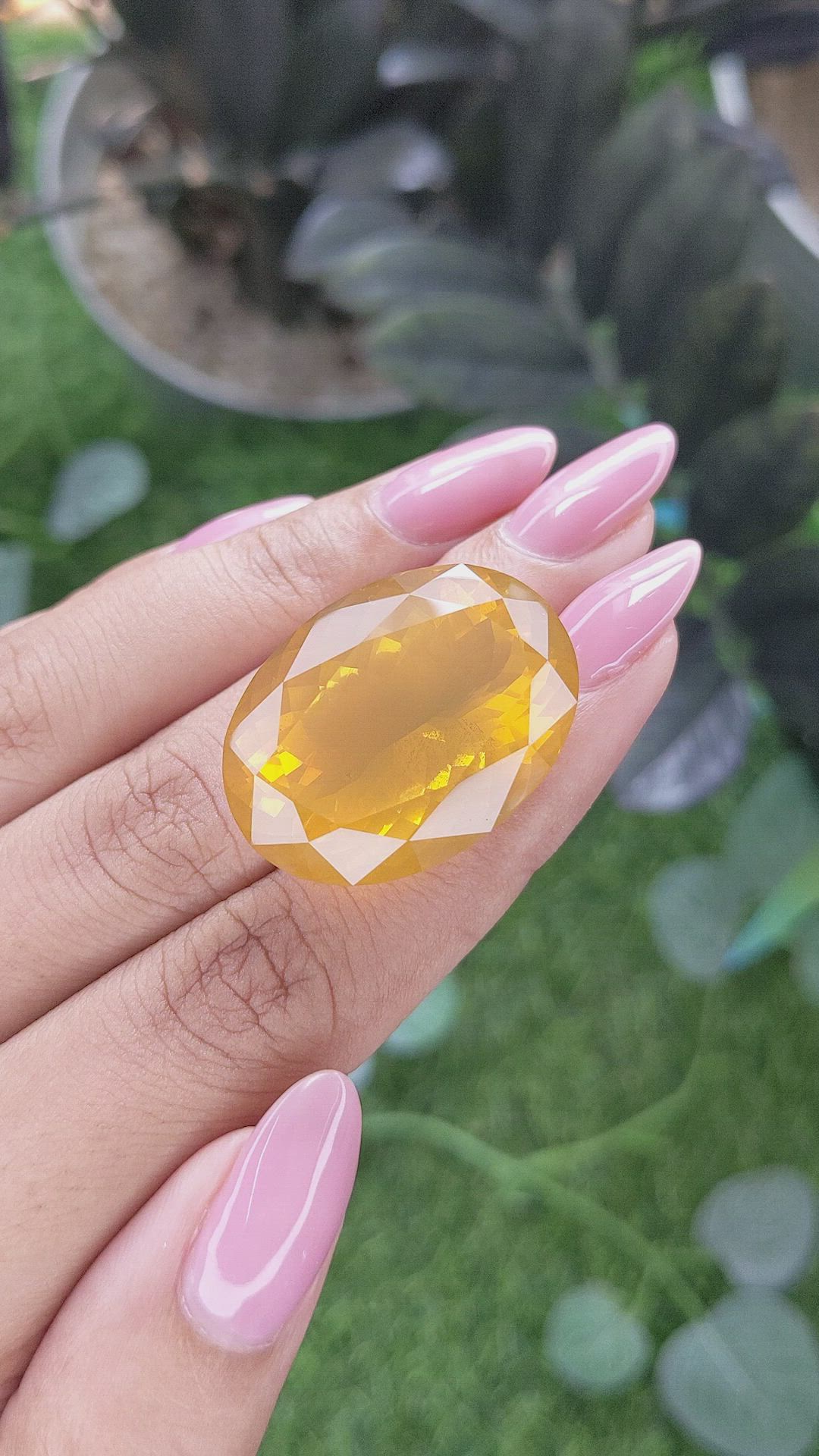 40.36 Ct. Orange Fire Opal from Mexico Size Video