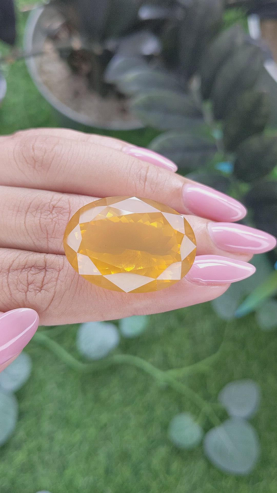 40.36 Ct. Orange Fire Opal from Mexico Size Video